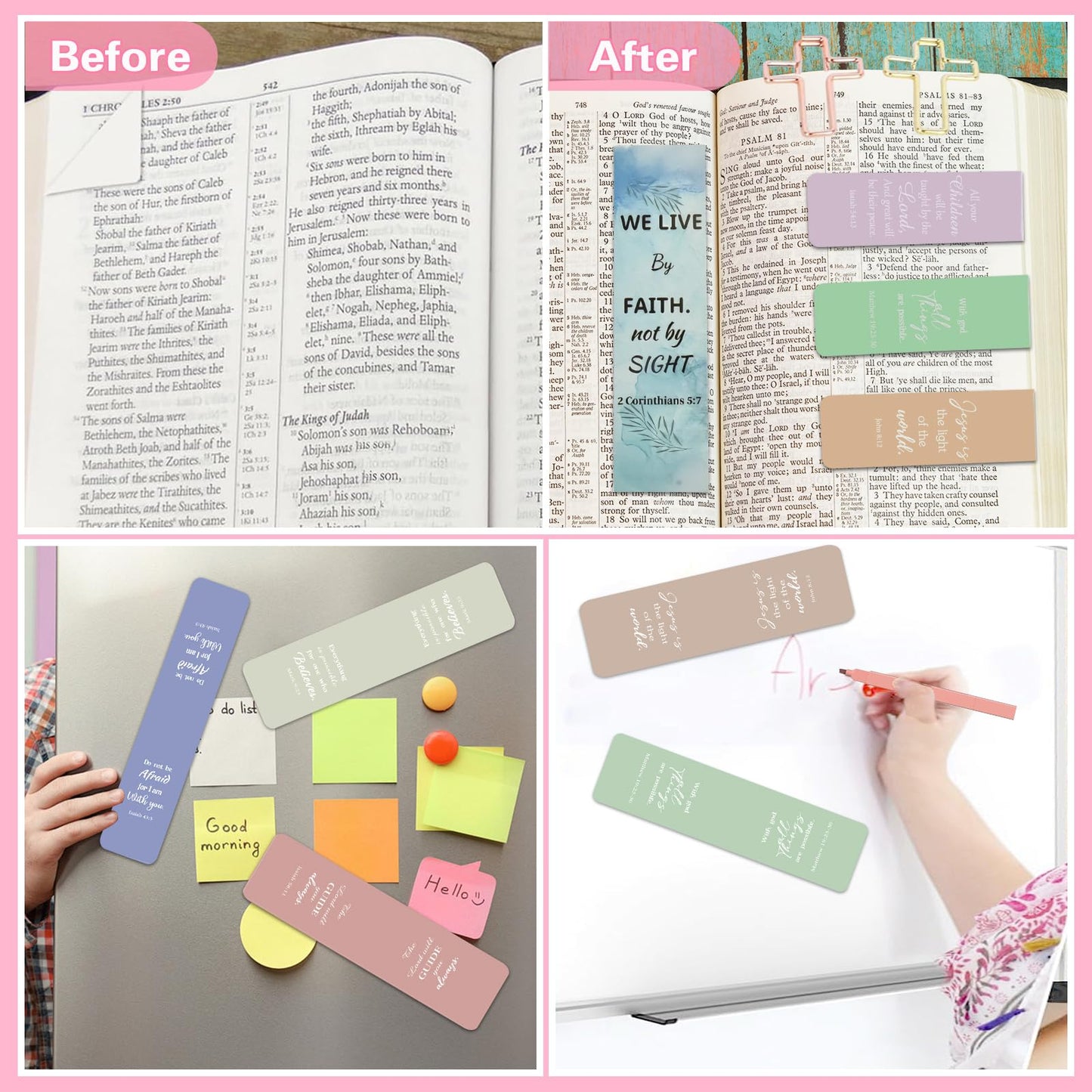 HRFGWDD Bible Study Supplies Kit for Women 96PCS Bible Journaling Kit with Bible Tabs for Women,Bible Highlighters and Pens, Bookmark, Journal, Bible Bag, Stationary Gift Set for Christian Girls