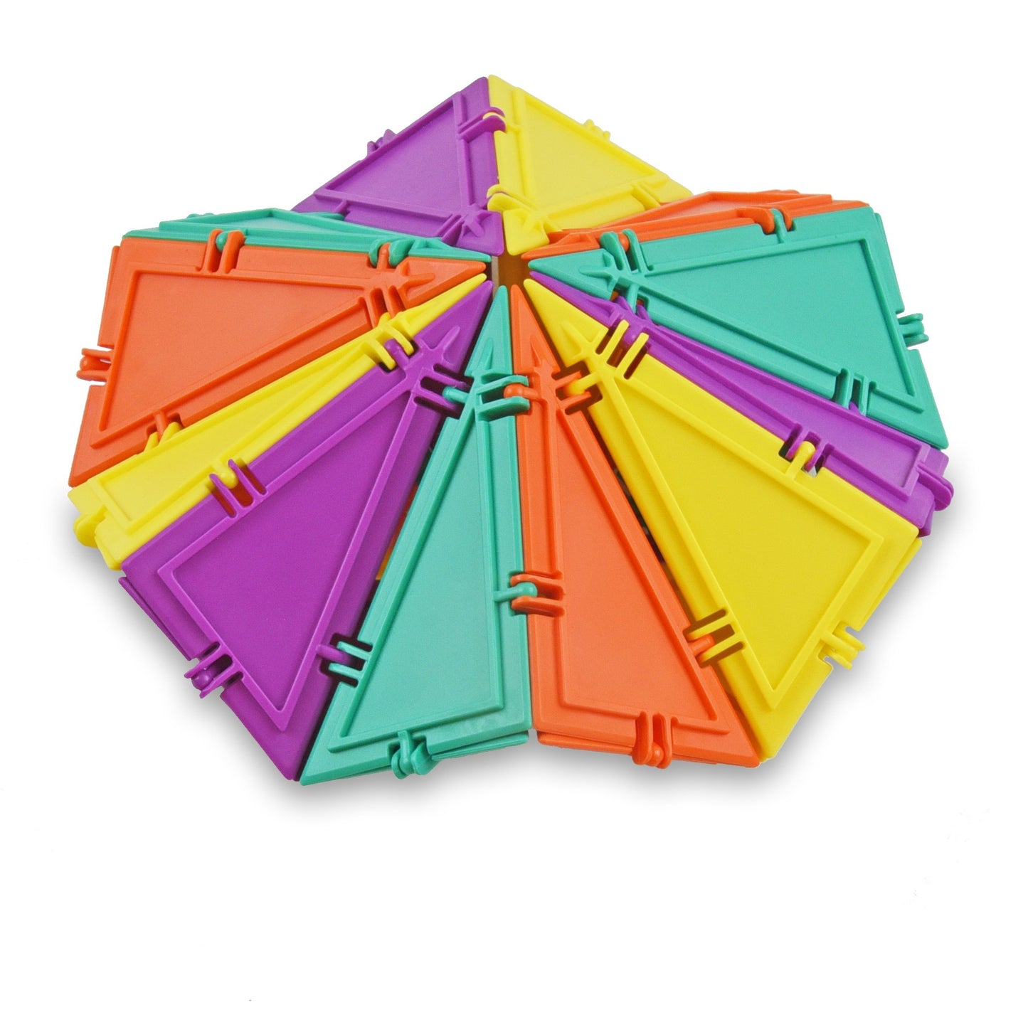Geometiles 3D Building Set for Learning Math, Includes Many Online Activities, 96-pc, Made in USA