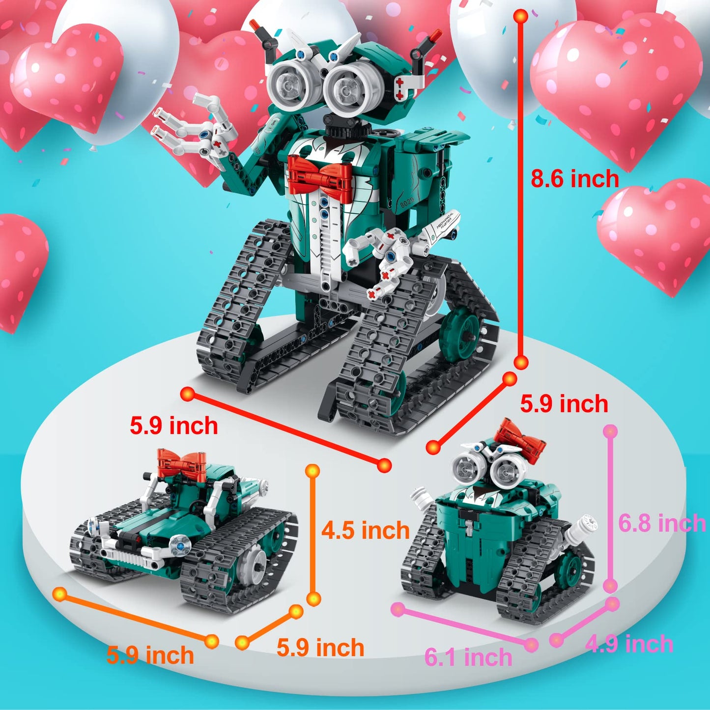 IQKidz APP/Remote Control STEM Building Kits for Kids Ages 8-12 - 3 in 1 RC Robot Car Toys, 440 Pcs Educational Science Projects, Gift Ideas for Boys Girls