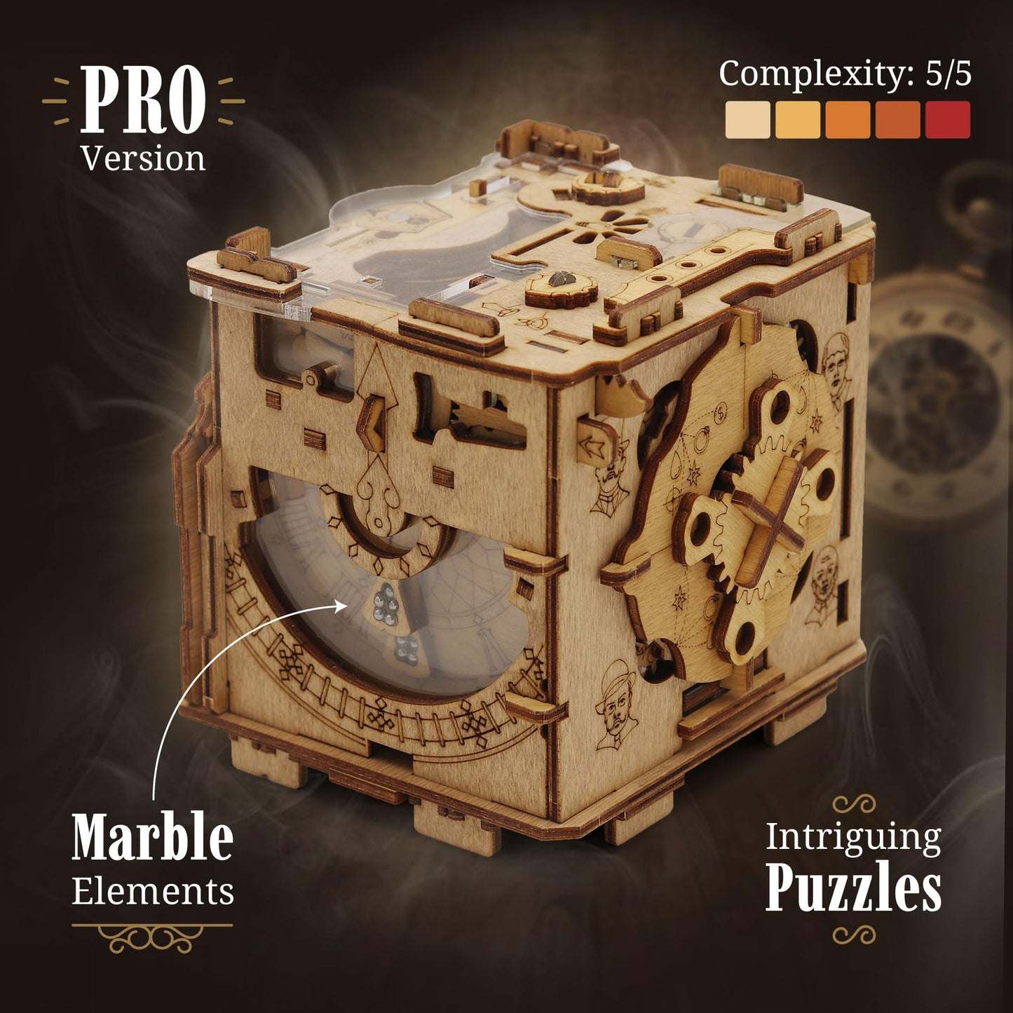 iDventure Cluebox PRO - Sherlock's Camera - Escape Room Game - sequential Puzzle Box - 3D Wooden Puzzle for Adults - Brain Teaser - Birthday Gift Gadget for Men and Women - Money Box