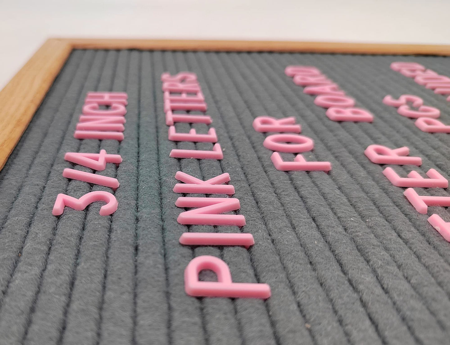 G GAMIT Felt Letter Board Letters Sets - Pre-cut 340pcs 3/4 Inch(0.75") Pink Letters with Canvas Bag(No Board Included)