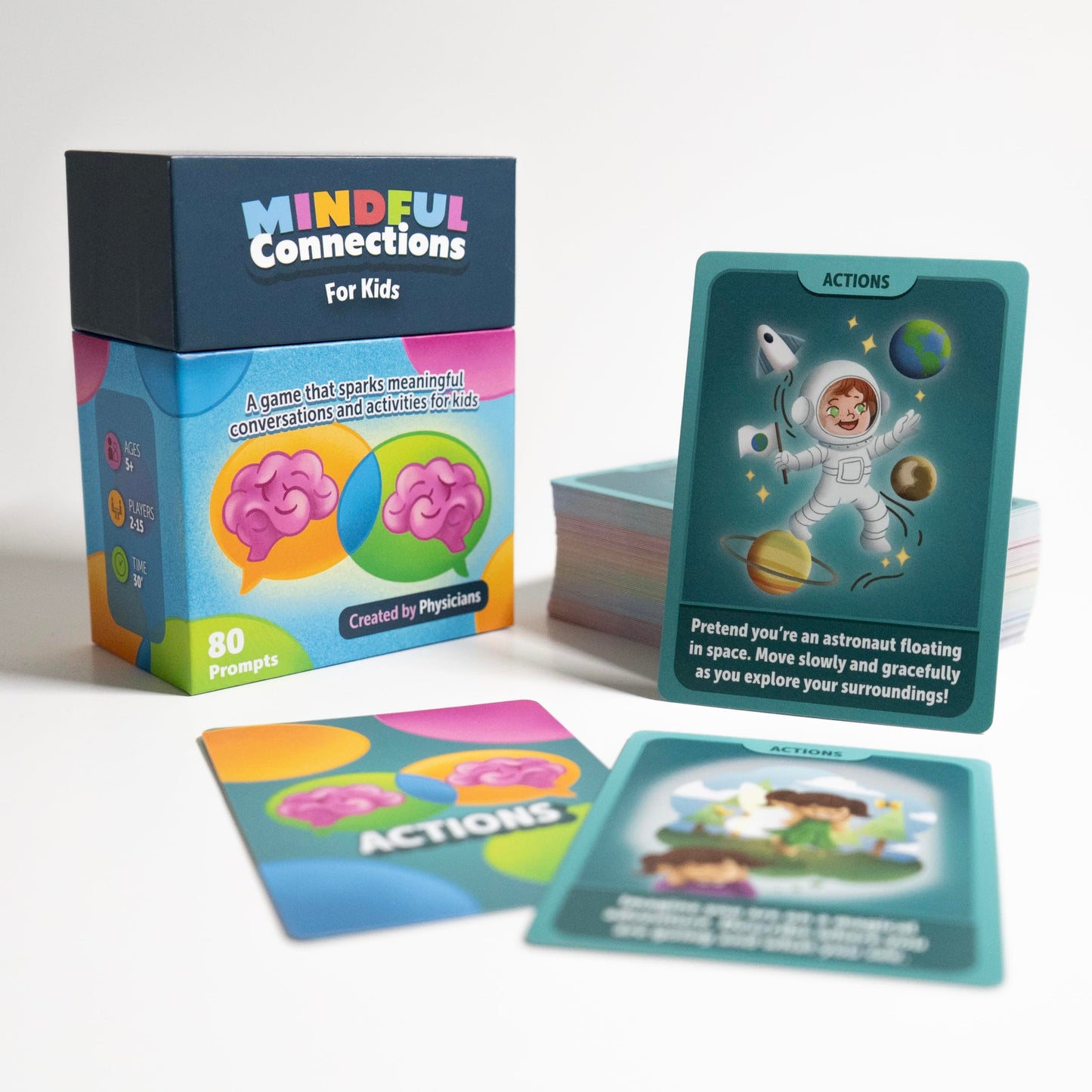 Mindful Connections for Kids – 80 Fun Conversation and Activity Cards to Build Emotional Intelligence and Social Skills, Created by Doctors, Ideal for Families, Therapists, and Classrooms, Ages 5+