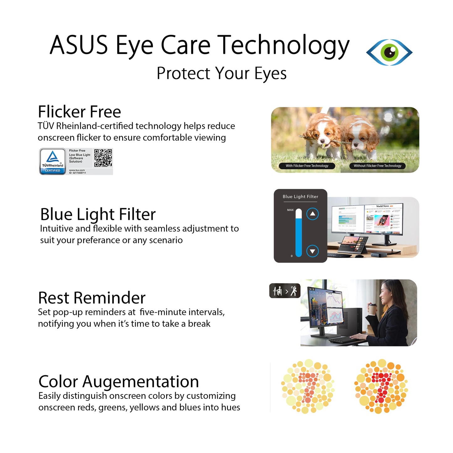 ASUS 27” 1440P USB-C RJ45 Docking Monitor (BE27ACGN) – QHD (2560x1440), IPS, 120Hz, Frameless, Speakers, Height Adjustable, DisplayPort Daisy-Chain, Power Sync, Eye Care, 3 yr Warranty