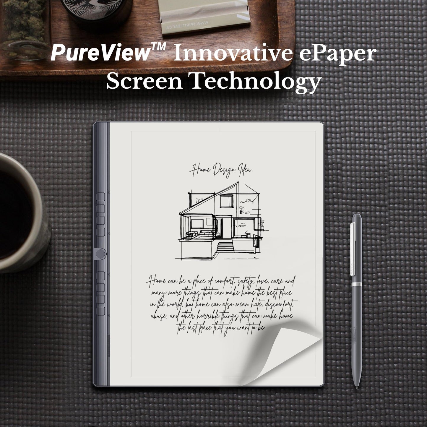 Penstar eNote 2 – The Whitest Paper Tablet | 10.3” 300 PPI Pen-Only Screen E-Ink Writing Tablet, Digital Notebook Includes Folio Cover & Two B5 Pens