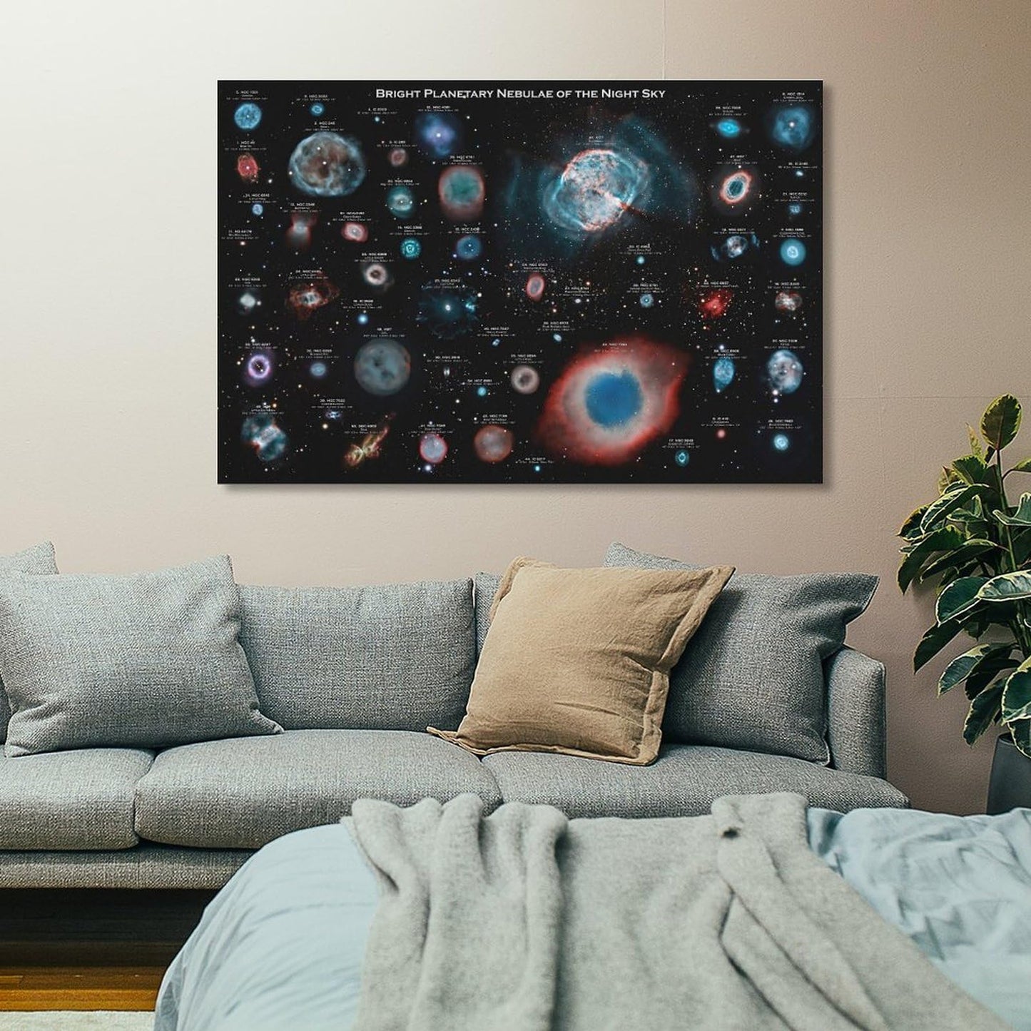 YLJAPOS Planetary Nebulae Galaxy Solar System Poster Astronomy Outer Space Canvas Wall Art Aesthetic Decorative Painting Living Roomstylestyle 16x24inch(40x60cm)