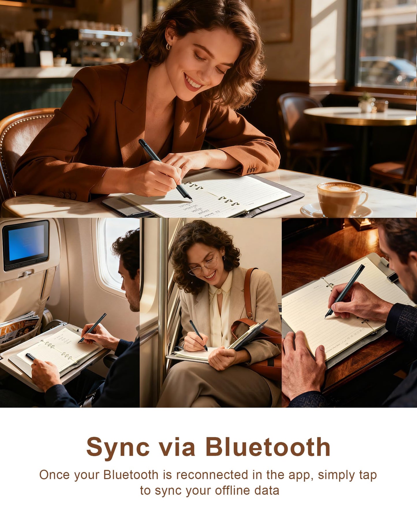Mloas Smart Sync Pen for Note Taking, Digital Notebook with Pen, Enables Synchronized Handwriting, Ocr to Text, Offline Storage, Audio Recording and Note Sharing, Compatible with IOS and Android