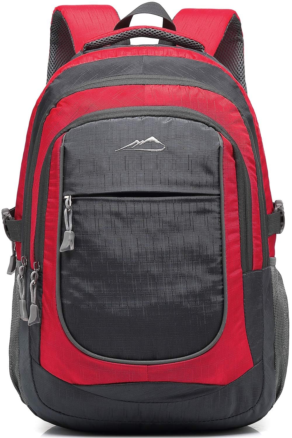 ProEtrade Backpack Bookbag for College Sturdy Travel Business Hiking Fit Laptop Up to 15.6 Inch Multi Compartment Gifts for Men Women Night Light Reflective (red)