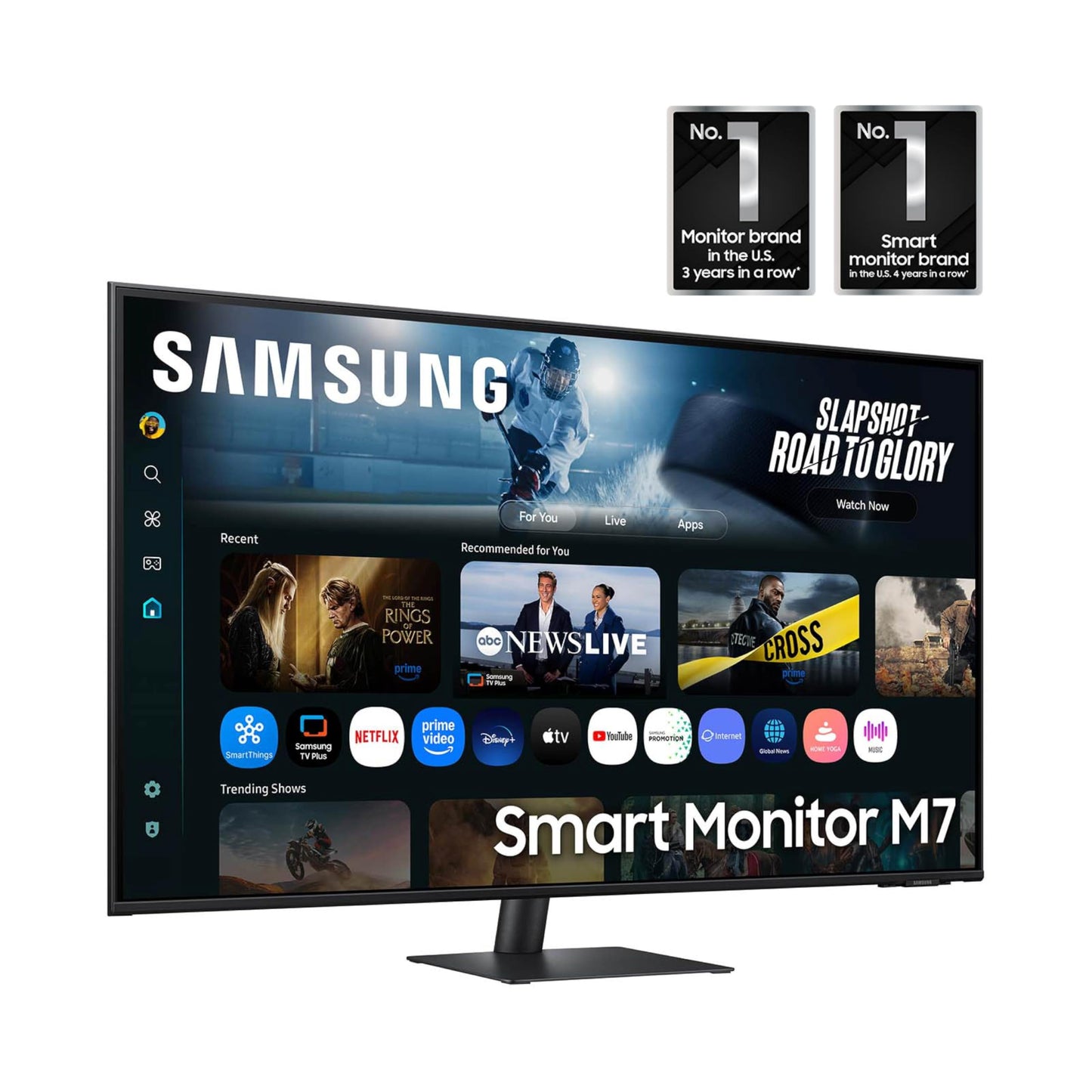 Samsung 43” Smart Monitor M7 (M70F) 4K UHD Display, Samsung Vision AI, Smart TV Apps, Gaming Hub, USB-C, HDMI and USB-A, Black, LS43FM702UNXZA, 2025