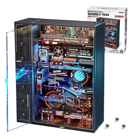 ROKR Marble Run Model Building Kit, 3D Puzzles for Adults, DIY Miniature Kit, Ideal Gift for Men and Women