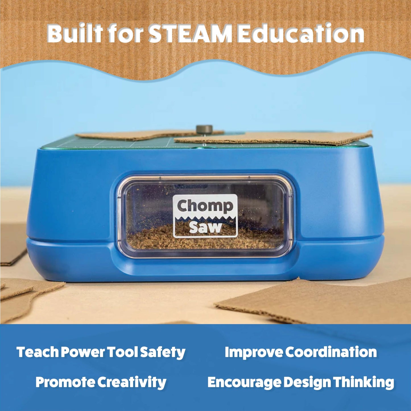 ChompSaw | The Original Kid-Safe Power Tool for Cutting Cardboard | STEM + STEAM Educational Toy for Boys and Girls Ages 5+