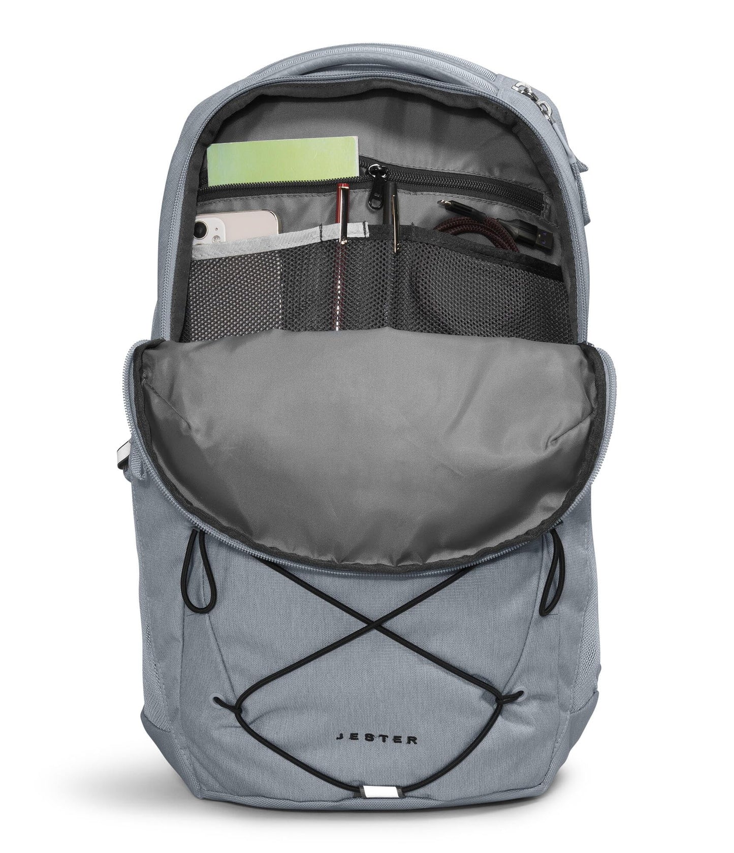 The North Face Jester Everyday Laptop Backpack - Commuter Daypack, Water Repellent, Laptop Sleeve, Mid Grey Dark Heather/TNF Black-NPF, One Size