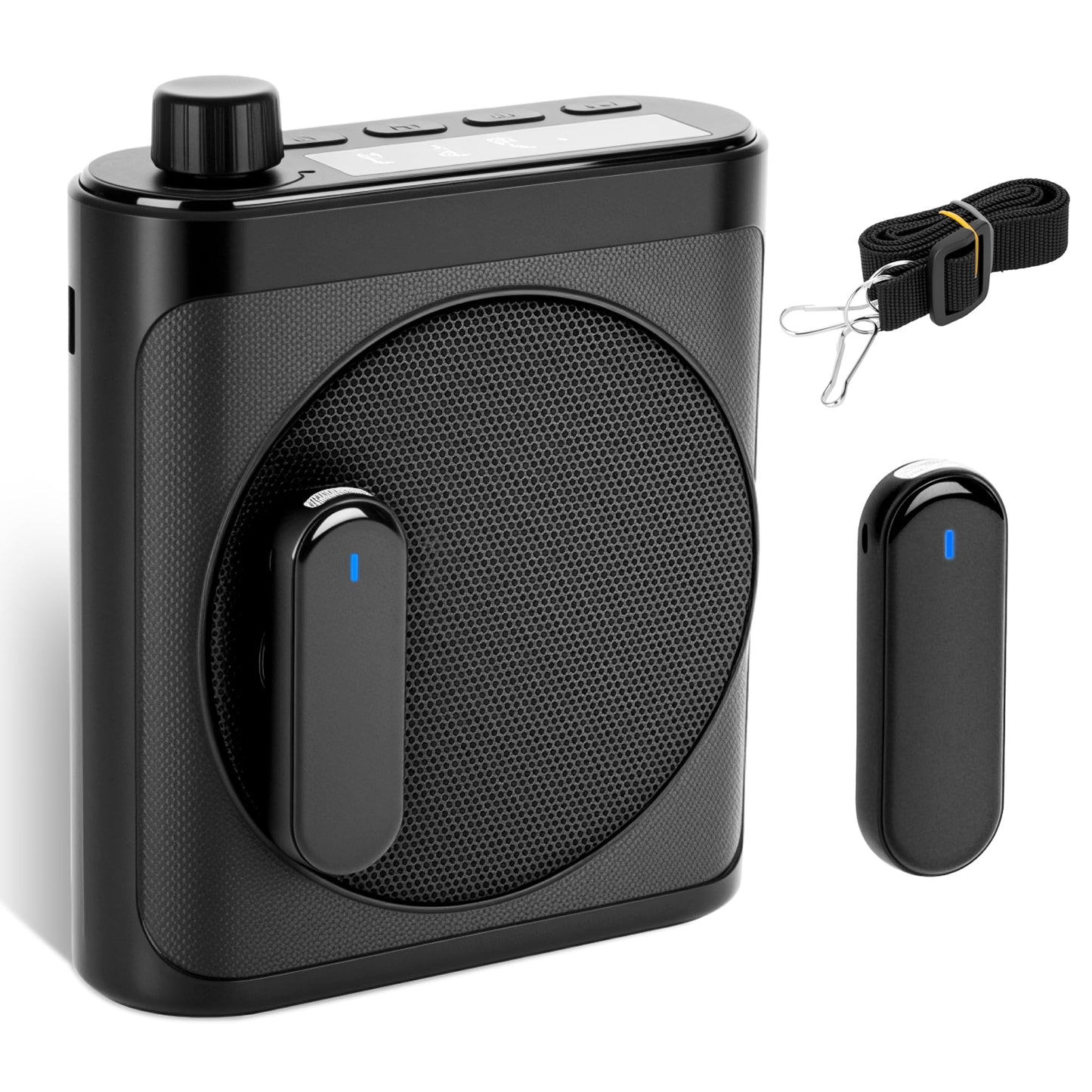 Sunnymark Voice Amplifier Wireless Microphone with Bluetooth Lavalier (Black)