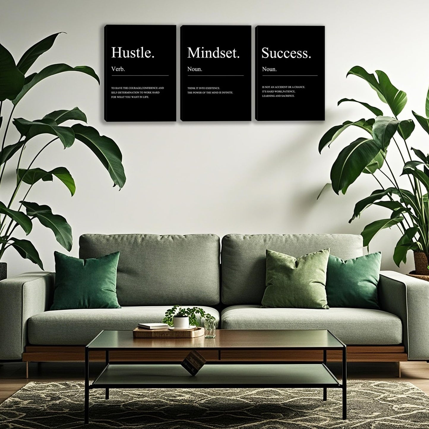 3 Panel Print Canvas Wall Art Motivational Office Wall Decor Painting Inspirational Posters Modern Inspiring Artwork for Home Living Room Bedroom Wall Decor Office Wall Art Ready to Hang - 36"Wx 16"H