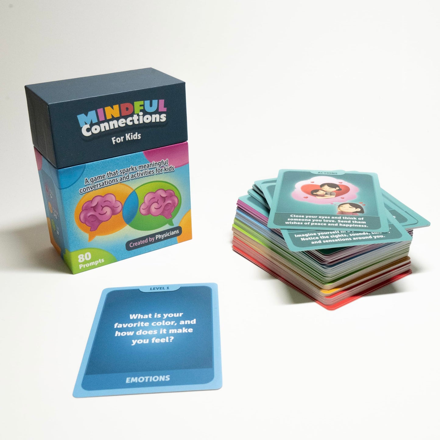 Mindful Connections for Kids – 80 Fun Conversation and Activity Cards to Build Emotional Intelligence and Social Skills, Created by Doctors, Ideal for Families, Therapists, and Classrooms, Ages 5+