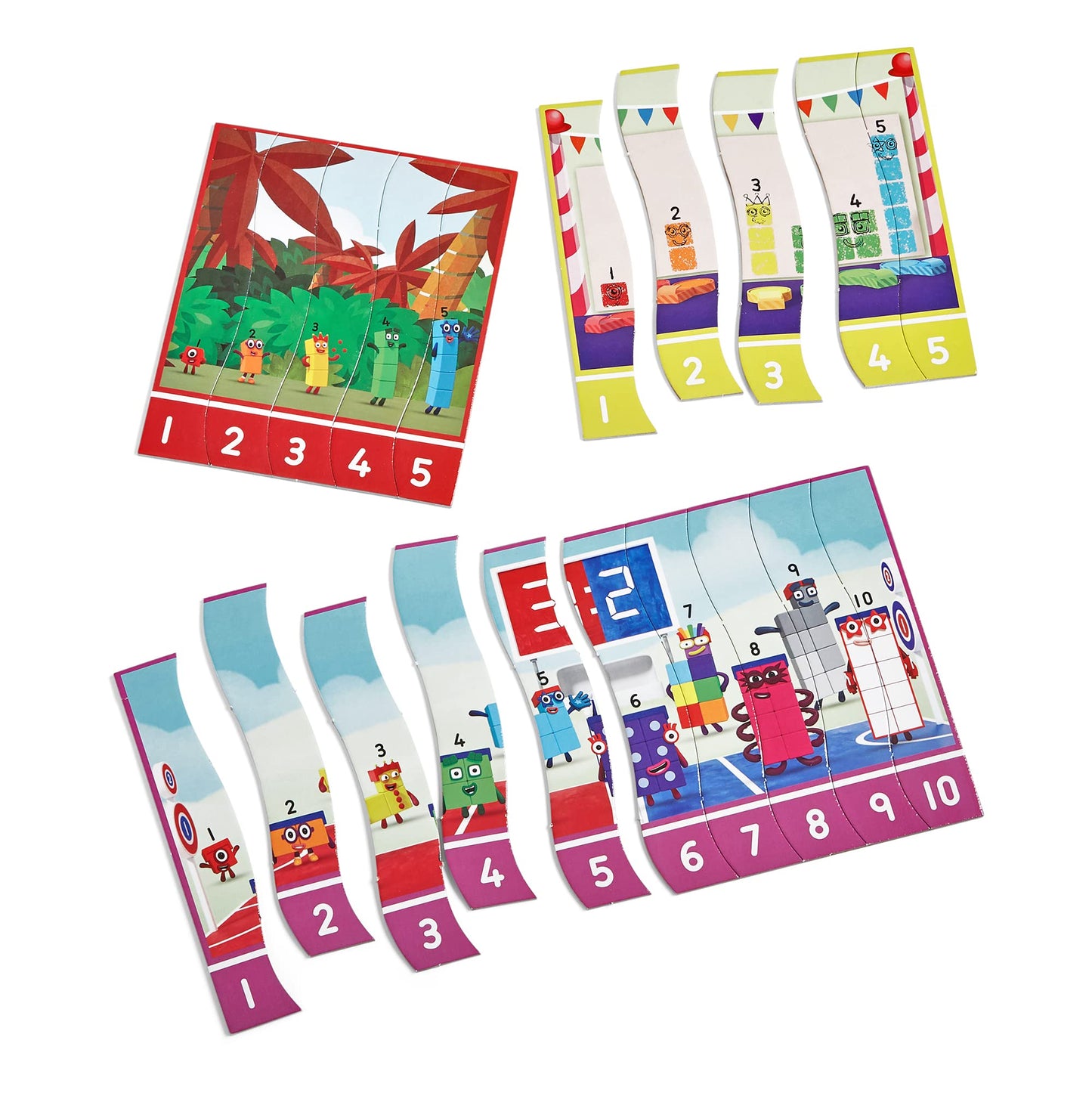 hand2mind Numberblocks Sequencing Puzzle Set, ﻿Sequence Cards, Matching Game, Math Toys, Toddler Educational Toys, Preschool Learning Activities, Kids Birthday Gifts, Easter Basket Stuffers for Kids