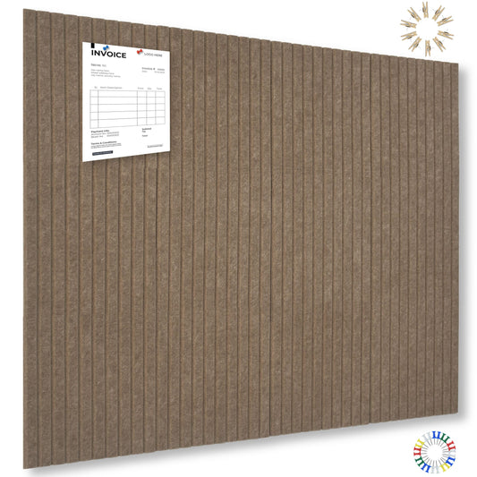 YOUDEFUL Large Cork Board Alternative-12 Pcs Self-Adhesive Felt Bulletin Board Tiles, Felt Pin Board Cork Board Tiles for Home Office Wall Decor, Tack Board 47"x35" (Dark Brown