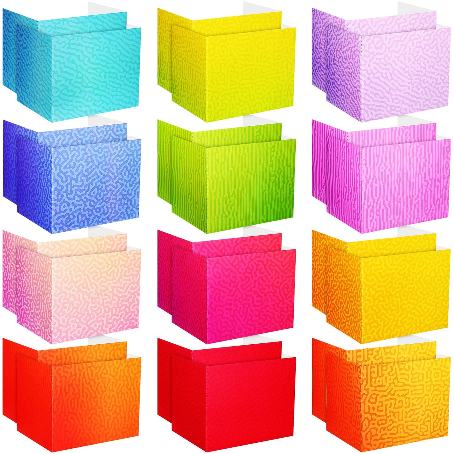 SATINIOR 24 Pcs Privacy Folders for Students, Desk Dividers for Classroom Testing, Student Privacy Boards Classroom Must Have, School Teacher Supplies(Swirl Style,Colorful)