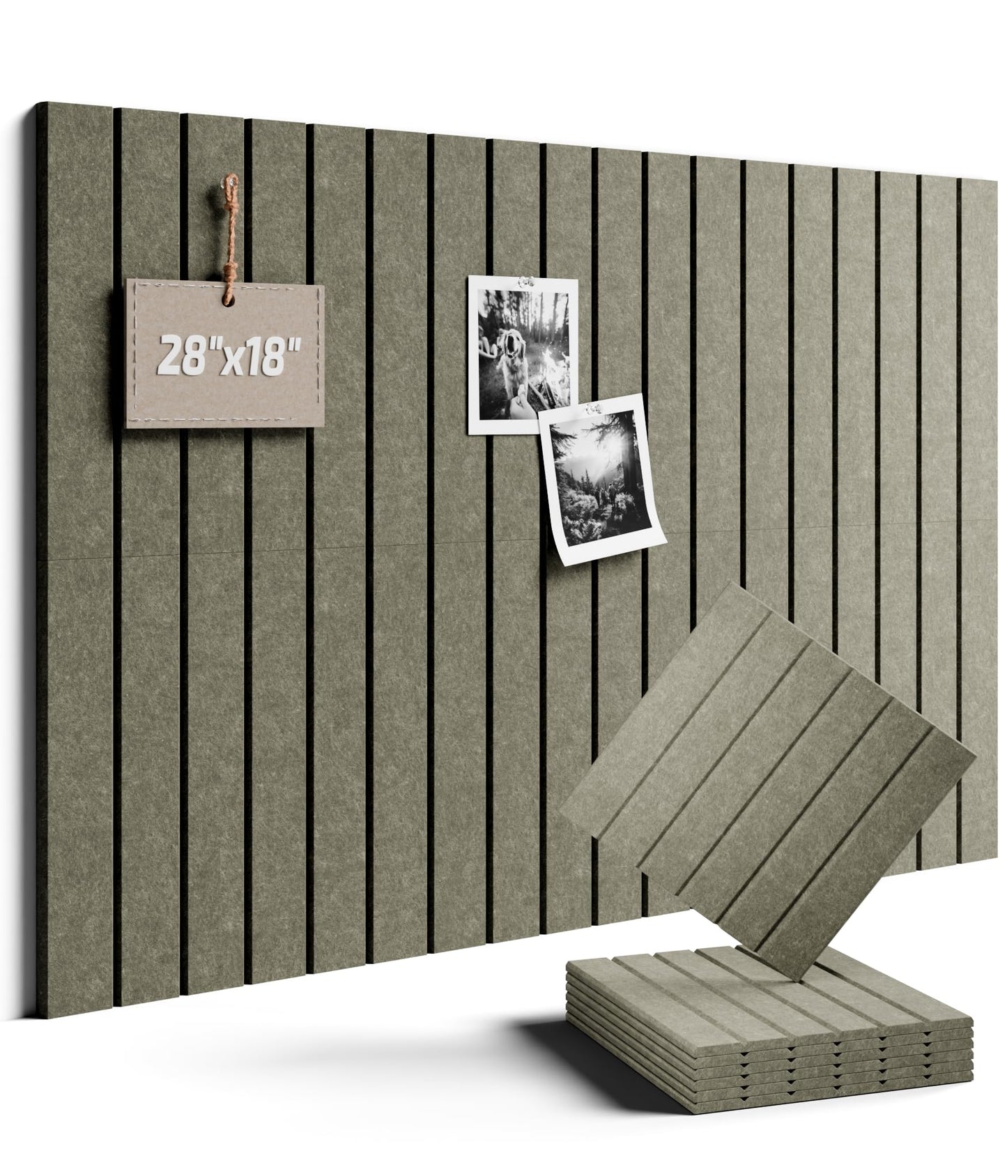 Felt Bulletin Board Tiles -28"x18" with 40 Adhesive Tabs, Cork Board Alternative for Office Decor, Push Pin Board Wall Organizer 6-Pack (Earth Brown)