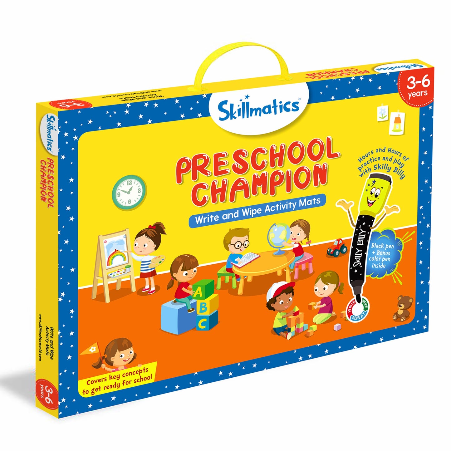 Skillmatics Educational Game : Preschool Champion | Reusable Activity Mats with 2 Dry Erase Markers | Gifts & Preschool Learning for Ages 3-6