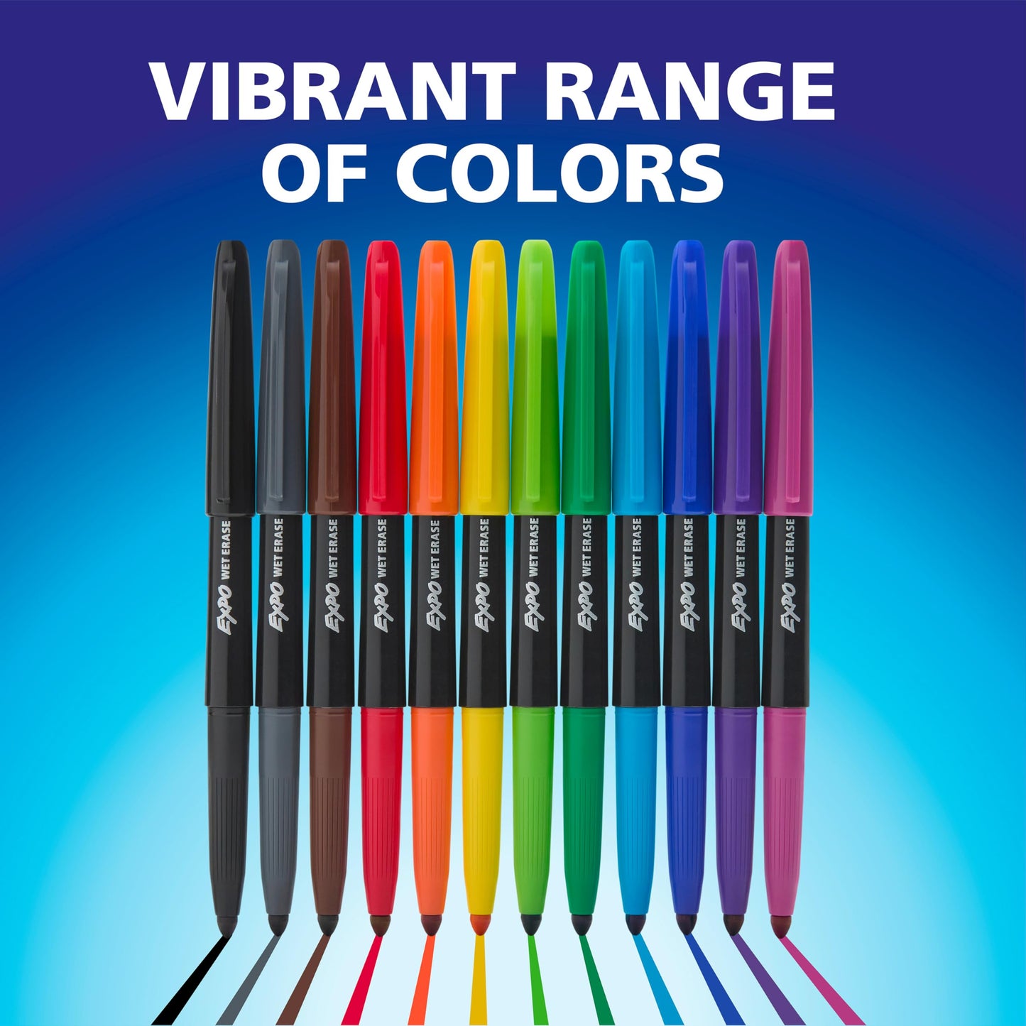 EXPO Wet Erase Markers, Semi-Permanent, Fine and Ultra-Fine Tips, 36 Count - For Writing on Glass, Whiteboards, Mirrors, Calendar, Labeling, Organizing