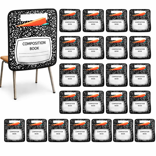 24Pcs Classroom Chair Bag Organizer, 17 * 19 Inch Chair Back Storage Bag Hanging Bag Seat Sacks with Name Tag Multi Pocket Teacher Supplies Suitable for Primary Schools Kindergartens Classrooms