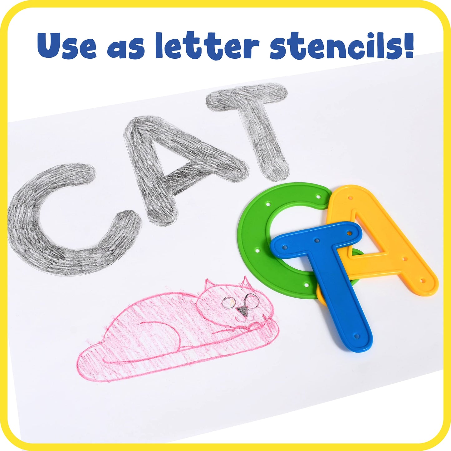 READY 2 LEARN Lacing Alphabet - Uppercase - 26 Letters - 8 Laces - Threading Toy for 3, 4, 5, 6 Year Olds - Fine Motor Skills, Letter Recognition and Early Spelling