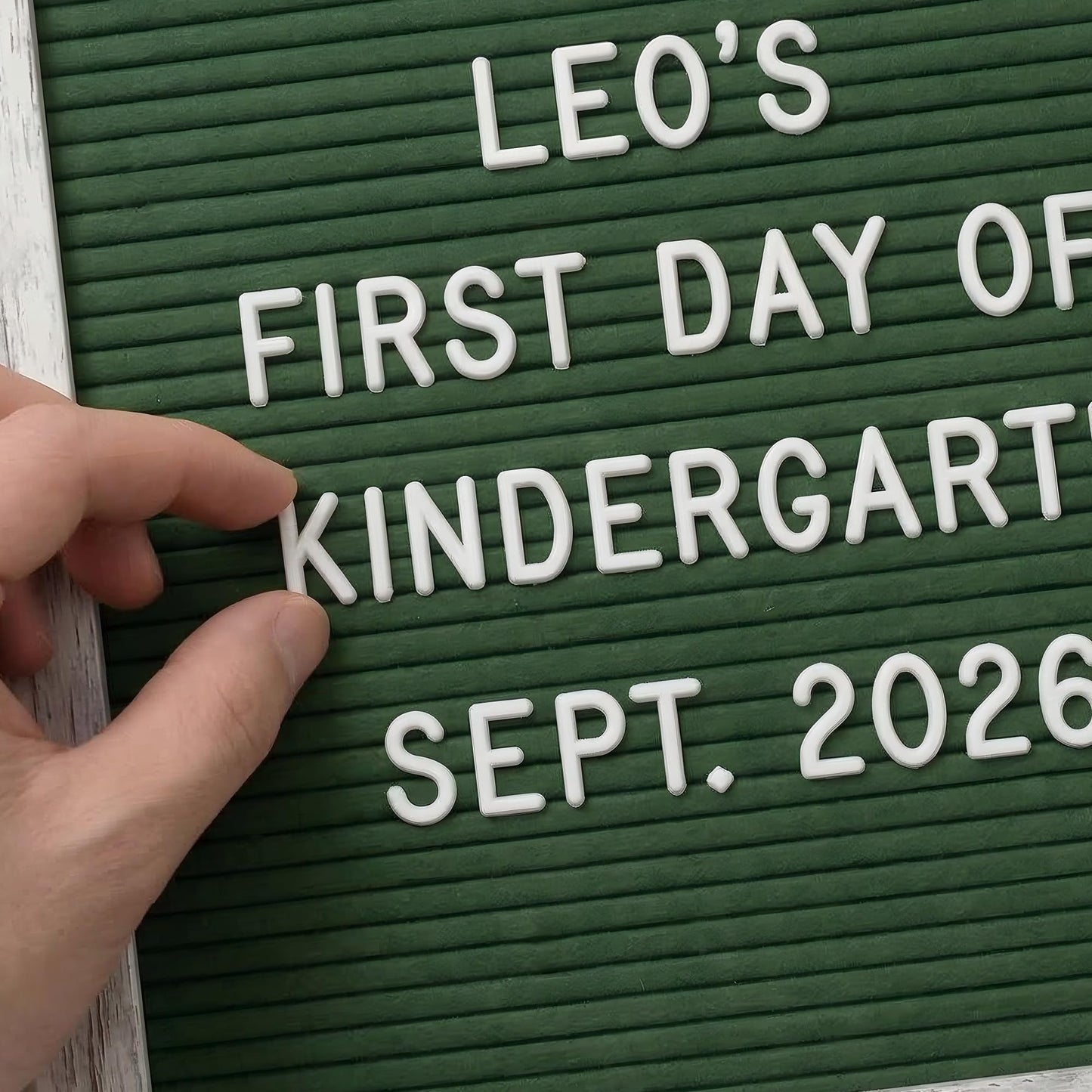 Rustic 10x10 Felt Message Sign with 336 Letters, Numbers & Symbols – Changeable Display for Classroom, Office or Home Decor – Green by Crystal Lemon