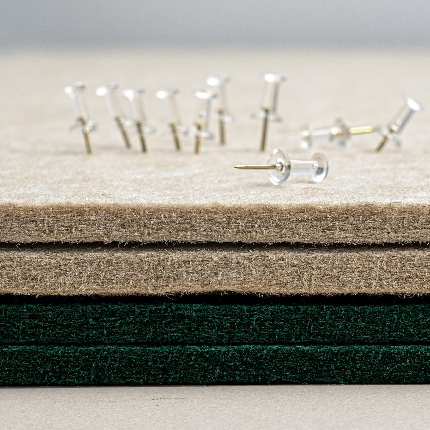 Large Bulletin Board - 60 x 36 Inches, Decorative Felt Pin Board for Wall - 5' x 3' Foldable Photo Display Board with Self-Adhesive Tape, Includes 20 Push Pins - Dark Green