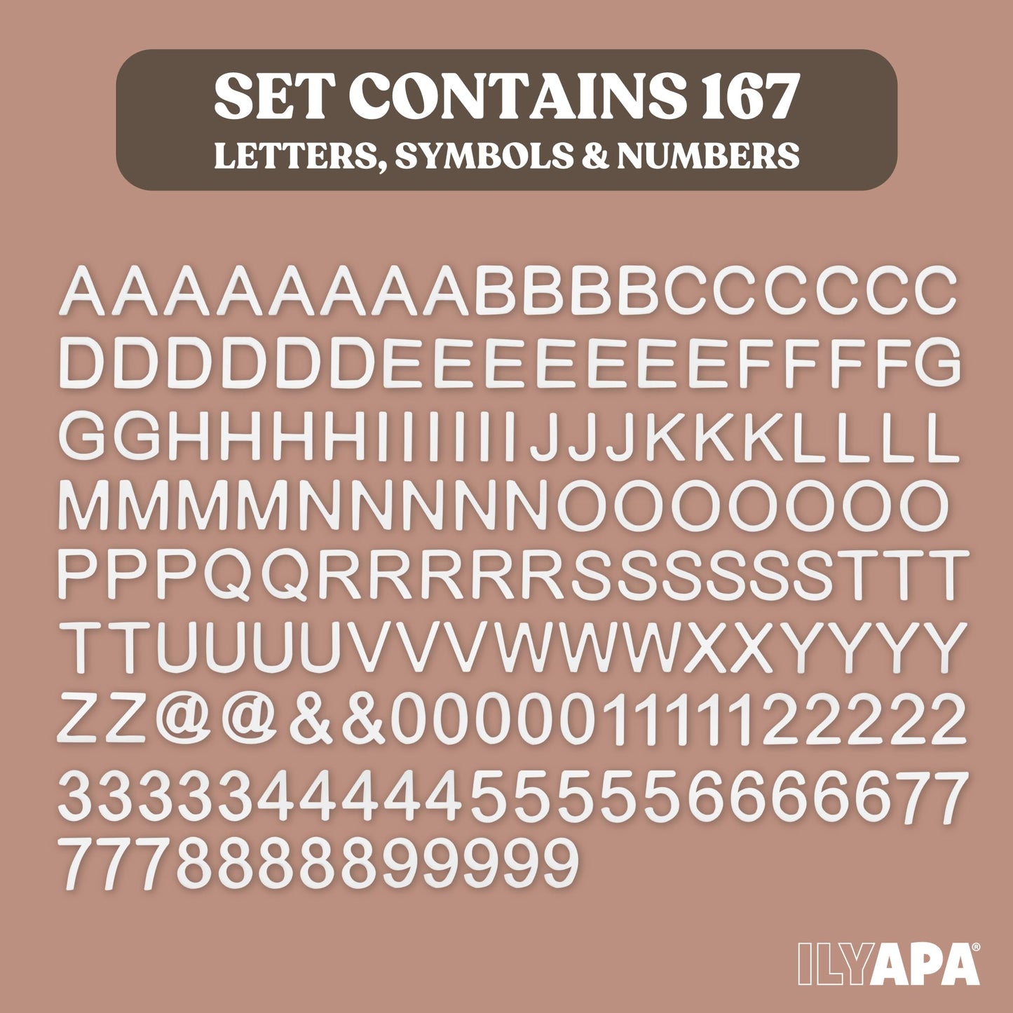 Ilyapa 167 Piece Alphabet Magnets Magnetic Letters and Numbers for Whiteboard & Chalkboard Signs, ABC Magnets, Soft & Durable EVA Foam Magnetic