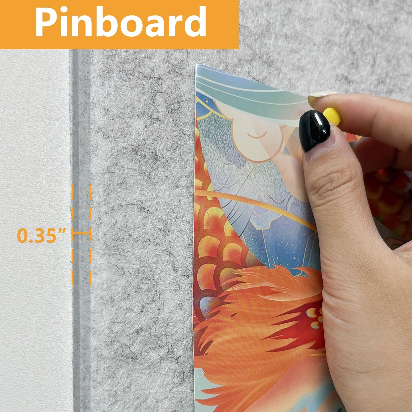 Large Cork Board Tiles for Wall with Push Pins, Removable 36" x 24" Bulletin Board Sets, Adhesive Pin Board | Magrowill 6 Packs Felt Panels for Interior Wall Decor