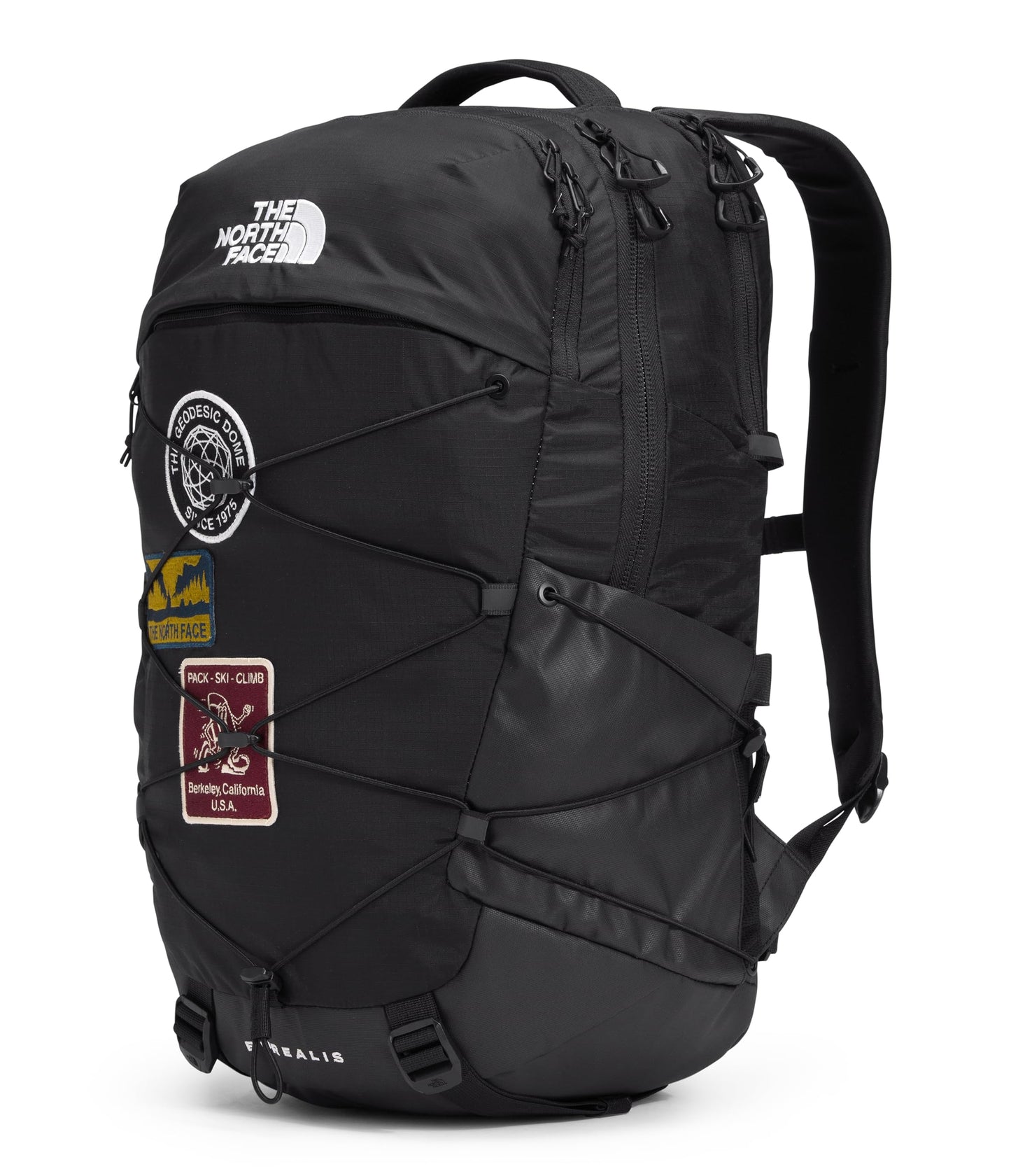 The North Face Borealis Commuter Laptop Backpack - Water Repellent, Laptop Sleeve, Large Main Compartment, TNF Black U Borealis Patch/TNF White, One Size