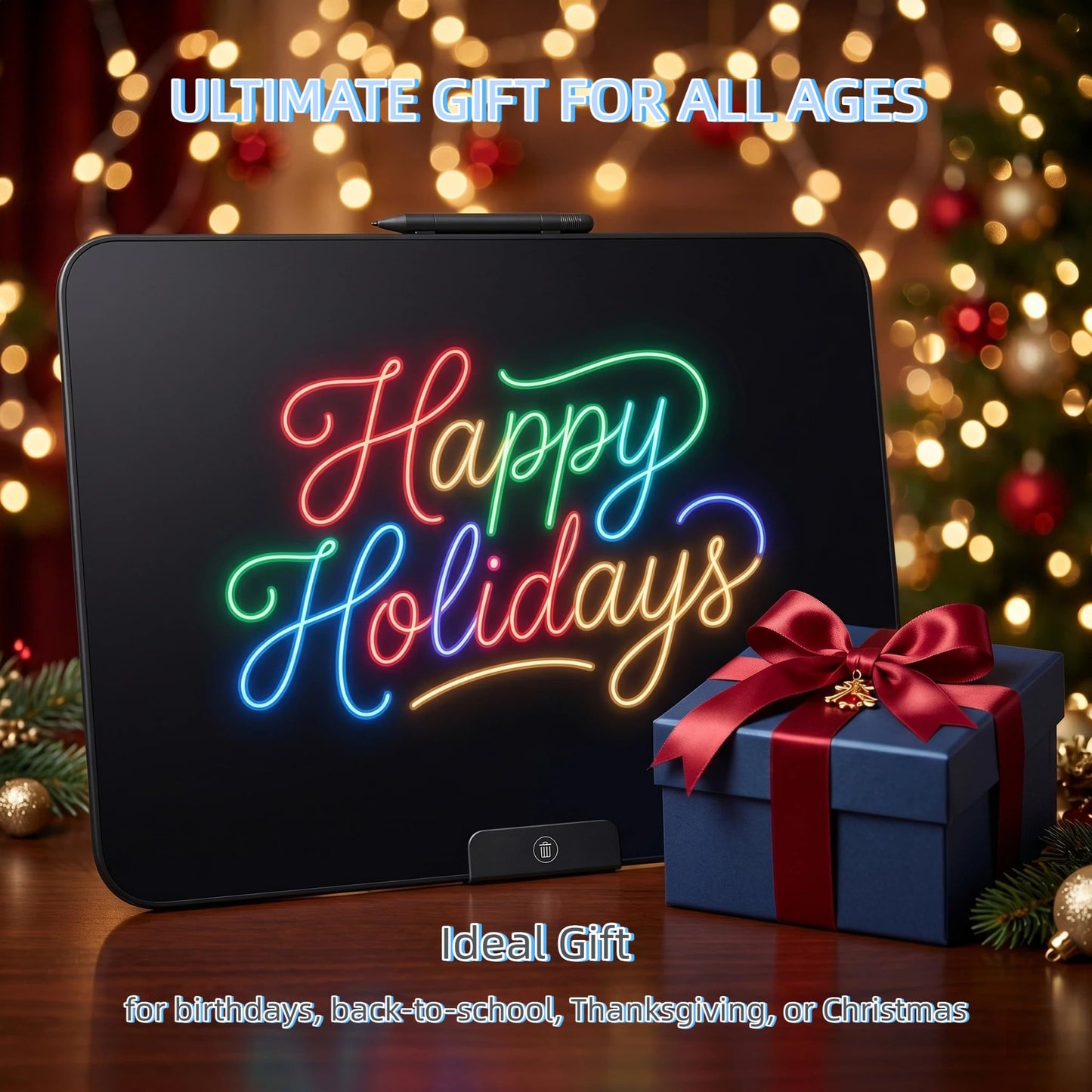22 Inch Extra Large LCD Writing Tablet, Type-C Rechargeable Drawing Pad for Kids and Adults, Giant Electronic Doodle Board, Reusable Digital Whiteboard for Home Office & Gifts (Black)