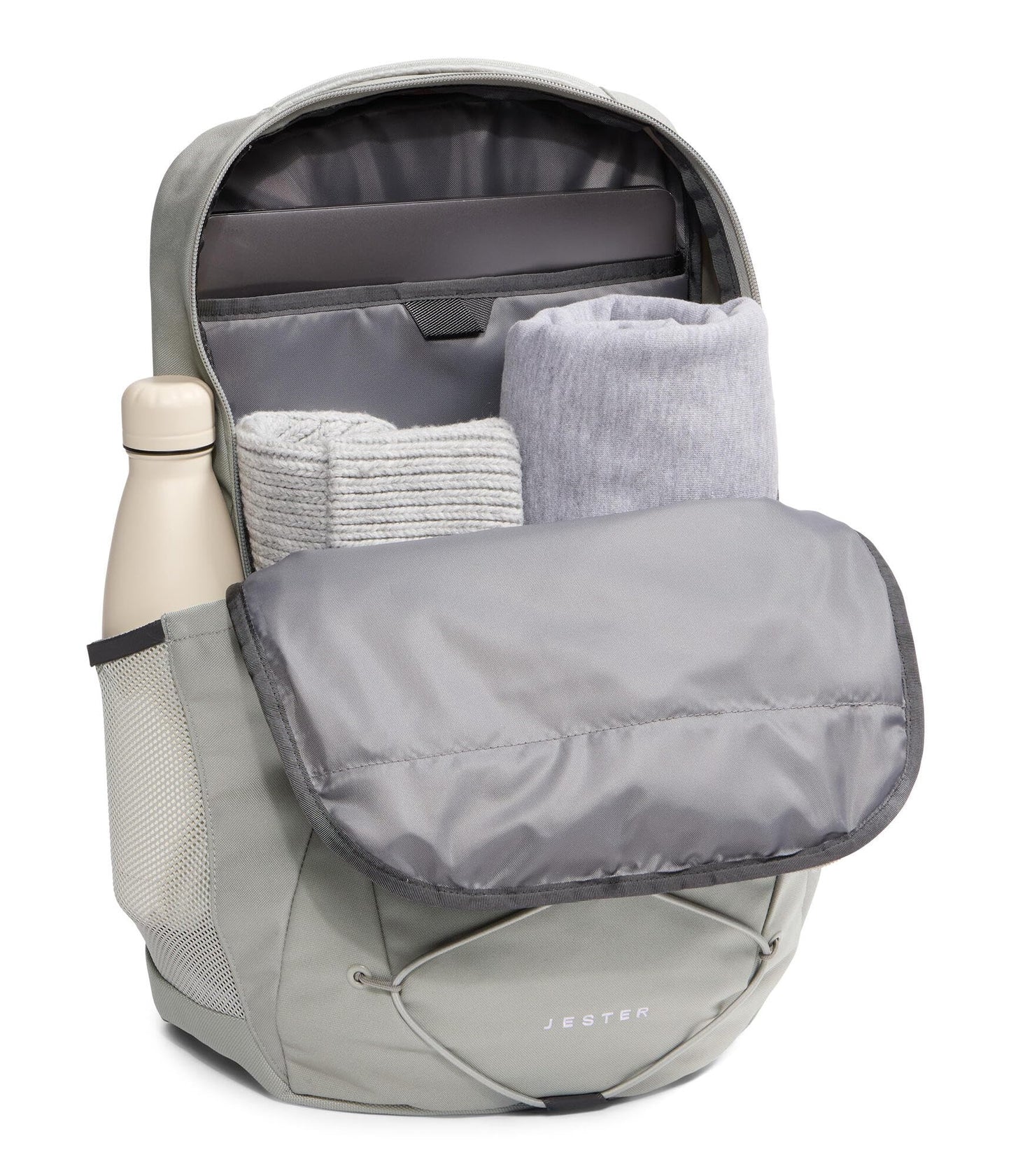 The North Face Jester Everyday Laptop Backpack - Commuter Daypack, Water Repellent, Laptop Sleeve, Stone Slab, One Size