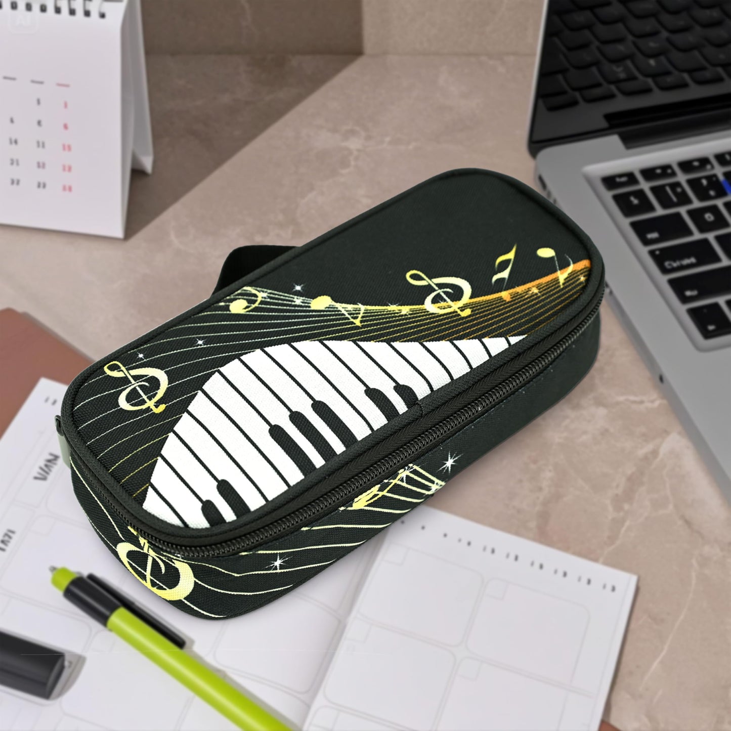 Droerfes Music Pencil Case Pencil Pouch Large Capacity Pen Bag School Office Organizer Stationery Storage Box For Girls Boys Teen Kids