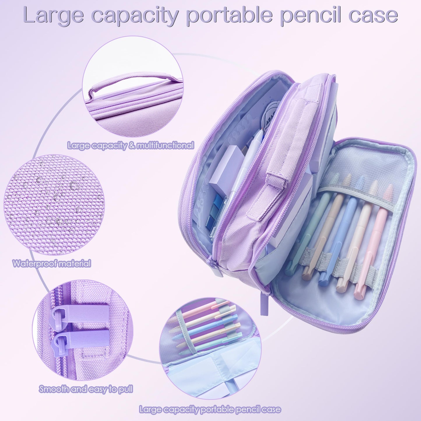 J6&H6 170Pcs Complete Bible Study Supplies Journaling Kit with Tabs, Highlighters and Color Pens, Notebook,Stickers & More Bible Accessories Set for Women, Beginner Christian Gifts(Purple)