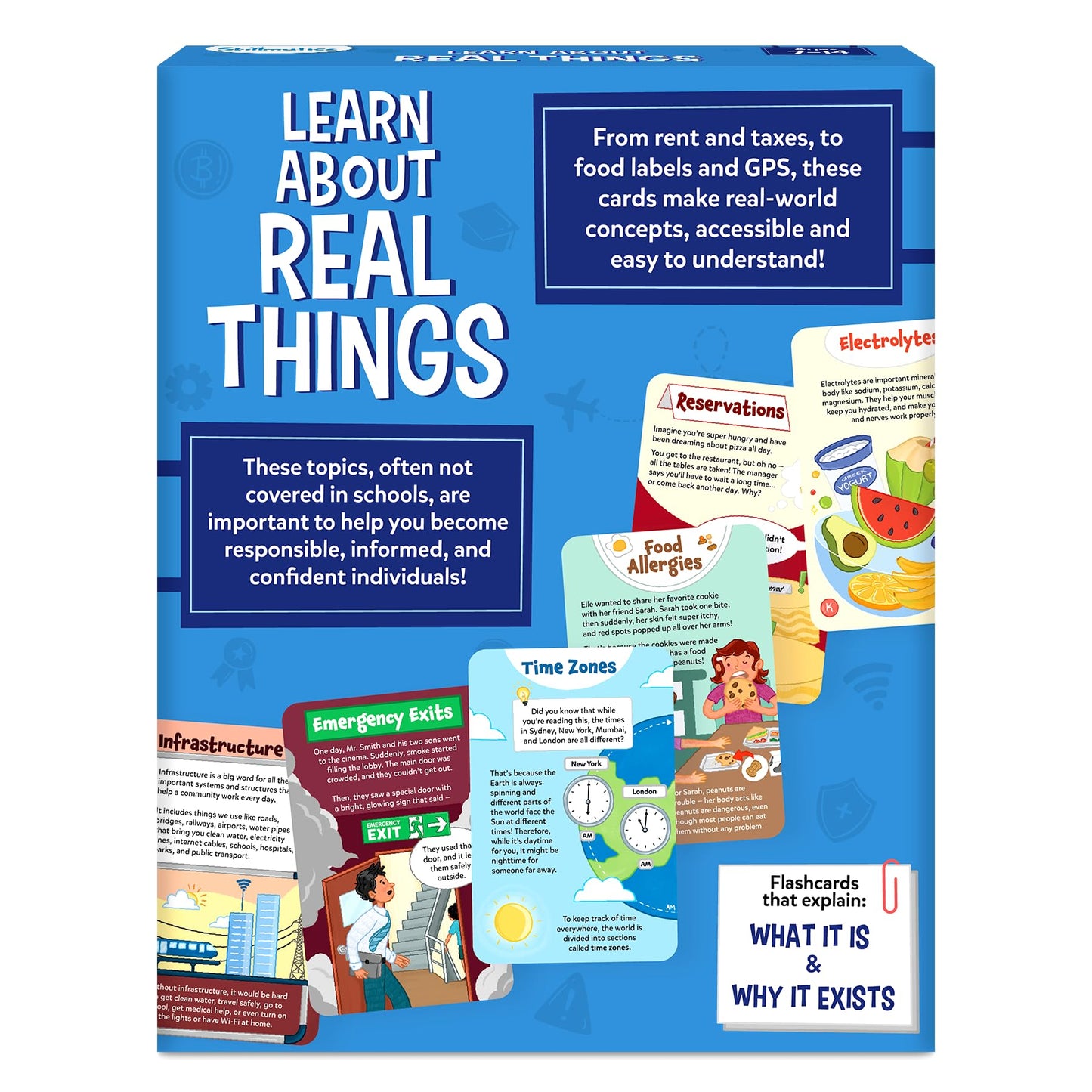 Skillmatics Flashcards for Kids – Learn About Real Things, 70 Cards on Money, Taxes & Concepts Schools Don't Teach, Practical Life Skills for Homeschool & Middle School, Gift for Tweens Ages 7-14