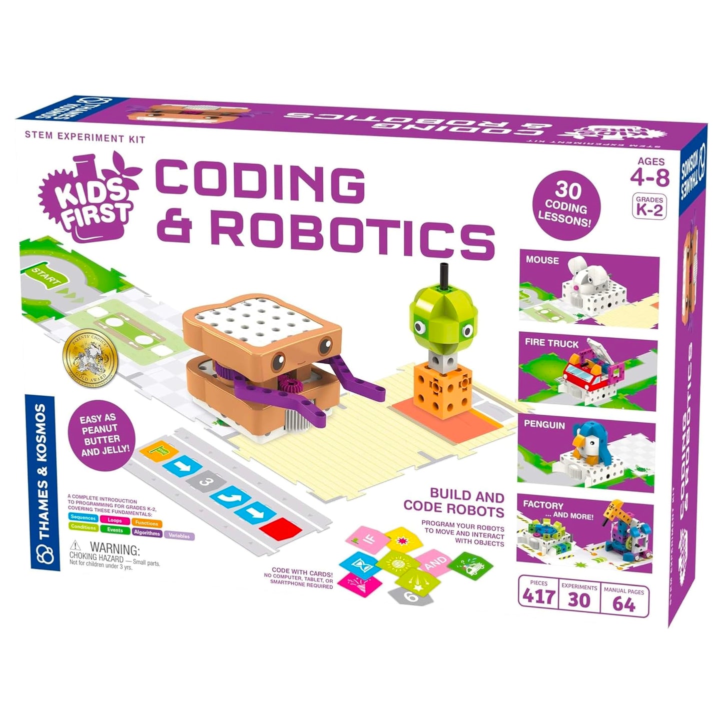 Kids First Coding & Robotics | No App Needed | Grades K-2 | Intro To Sequences, Loops, Functions, Conditions, Events, Algorithms, Variables | Parents’ Choice Gold Award Winner | by Thames & Kosmos