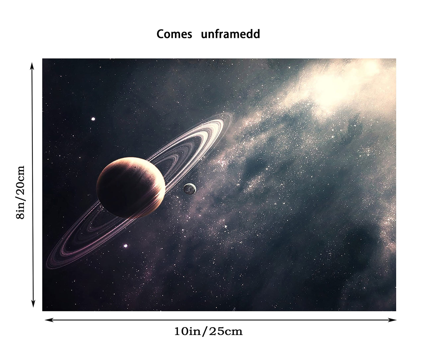 POUSREDE Outer Space Planet Wall Art Painting,for Bedroom, Livingroom, Bathroom Decor ，Posters for Kids, Boys or Girls Room Set of 6 (8" x10") Unframed