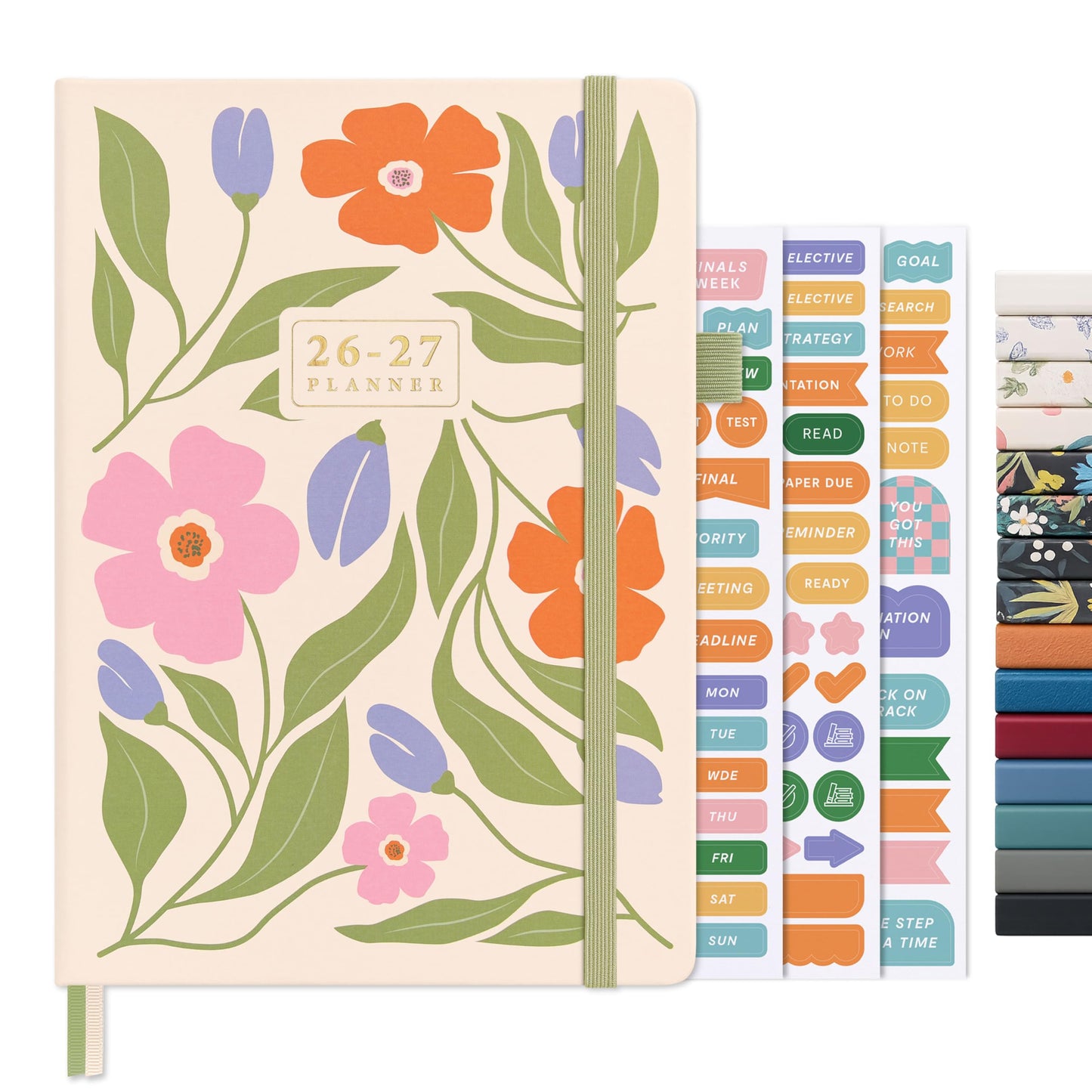 And Per Se Academic Planner 2026-2027 – Weekly & Monthly Planner, July 2026 to June 2027, A5 Leather Hardcover with Inner Pocket – Student & Teacher Organizer, 5.7" x 8"(Botanical Floral)