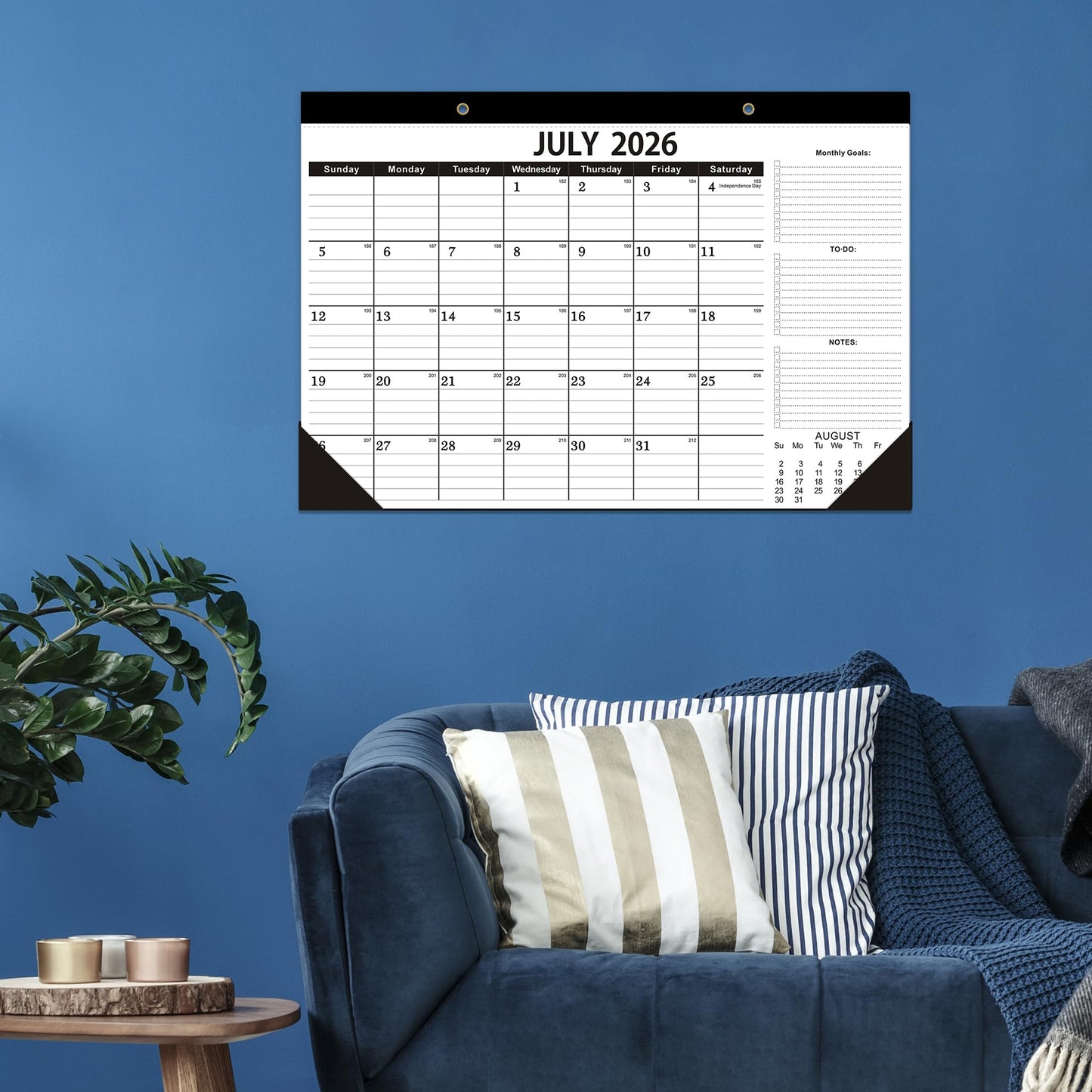 Desk Calendar 2026-2027,July 2026 to December 2027, Desk calendar 2026-2027 with to-do list,2027 Calendar 18 Months,Calendar 2026-2027-17" x 12" for Home or Office.