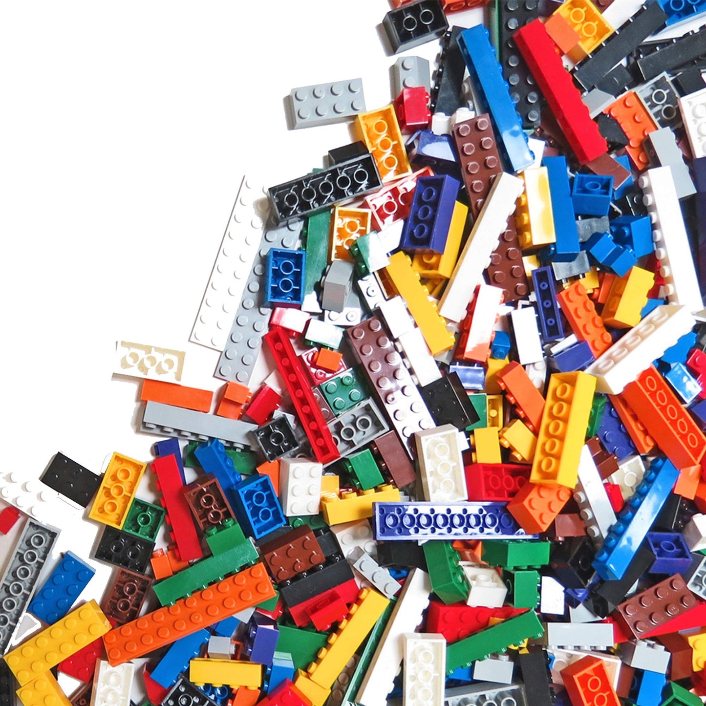 Play Platoon 6 Pound Bulk Building Bricks Set- 10 Classic Colors Bulk Building Blocks Play Set, Generic Brick Parts, for Boys and Girls, Classic