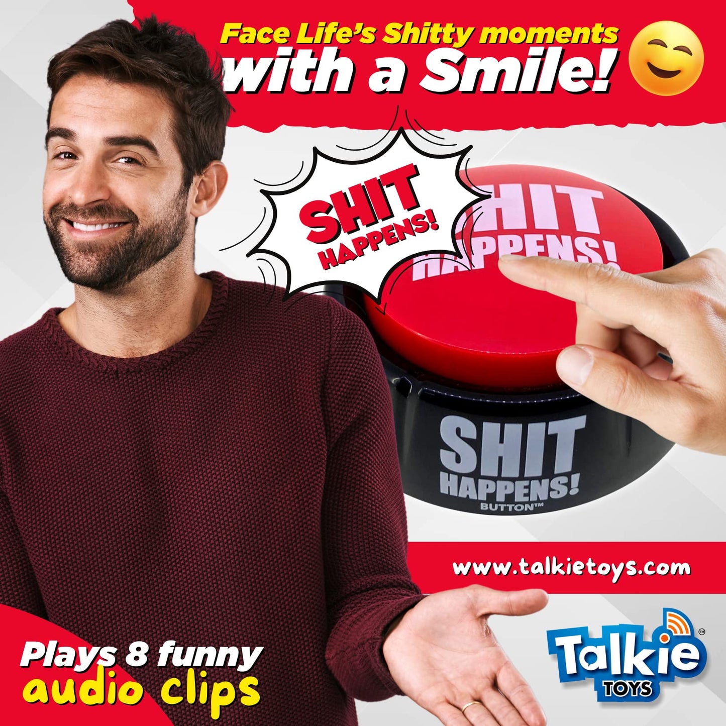 Talkie Toys Products Shit Happens Button
