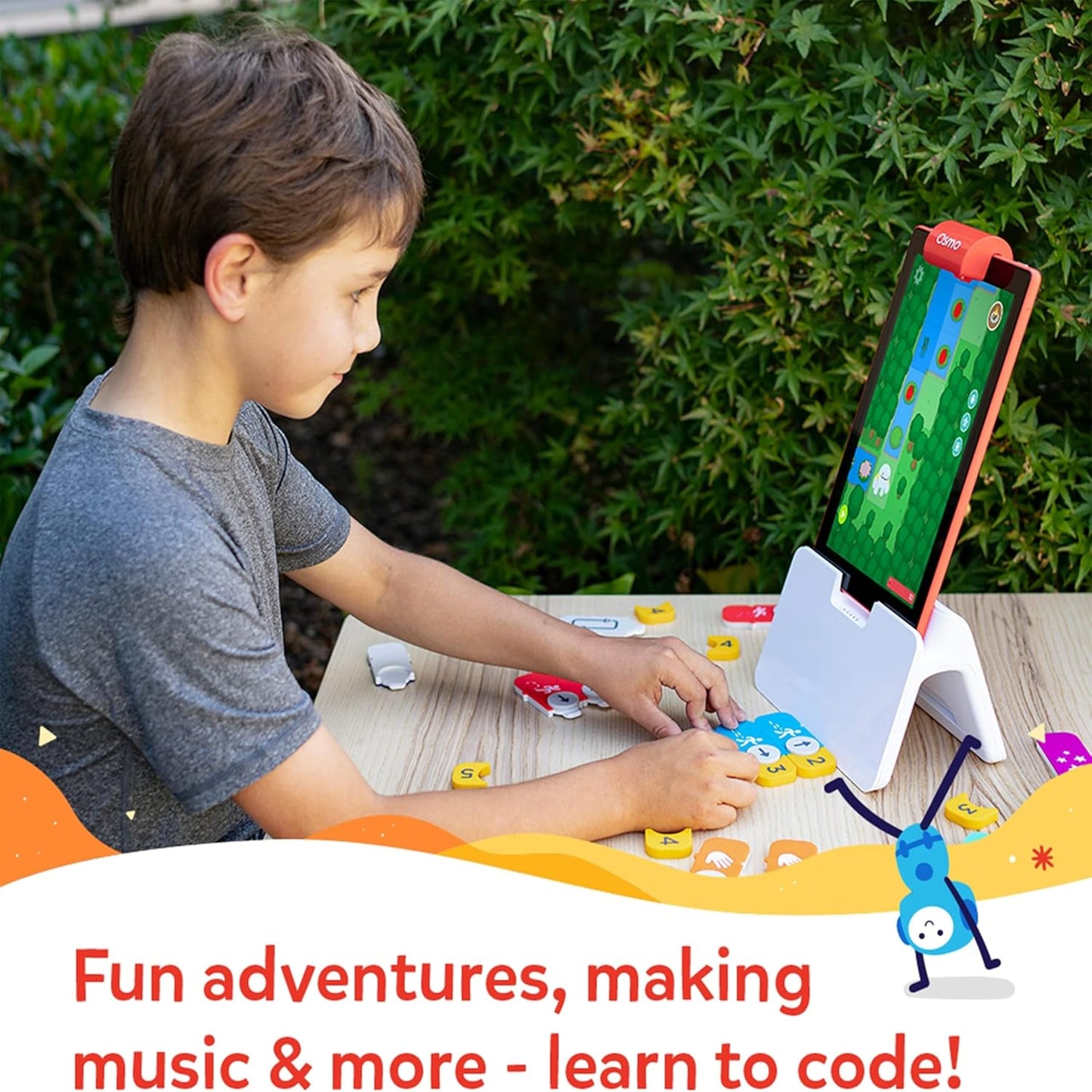 Osmo-Coding Starter Kit for Fire Tablet-3 Educational Learning Games Ages 5-10+-Learn to Code,Coding Basics & Coding Puzzles-STEM Toy Gifts,Boy & Girl(Osmo Fire Tablet Base Included-Amazon Exclusive)