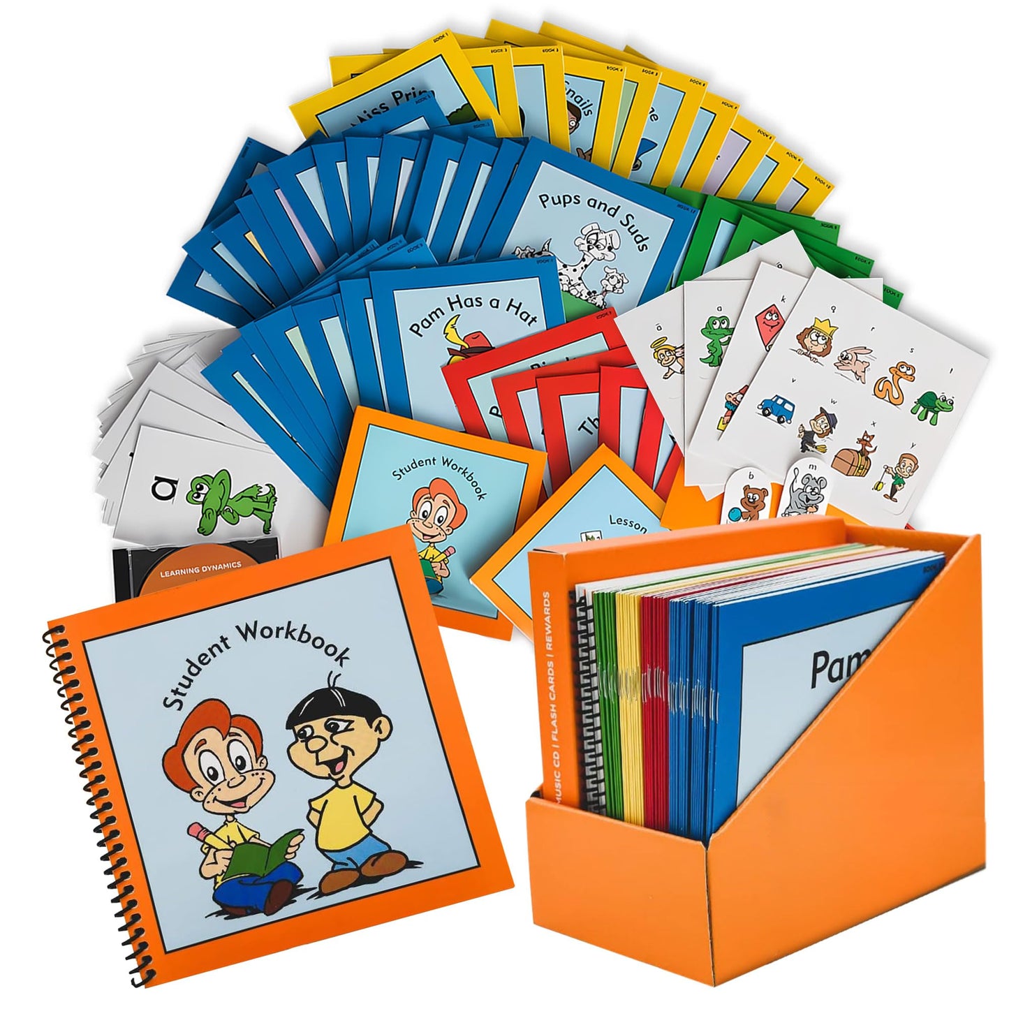 Learning Dynamics 4 Weeks to Read Program and Extra Workbook – Includes 53 Books, Teaching Manual, Activity Workbooks, CD, Flashcards, Manipulatives – Teaches Letters, Phonics, Writing, & Reading