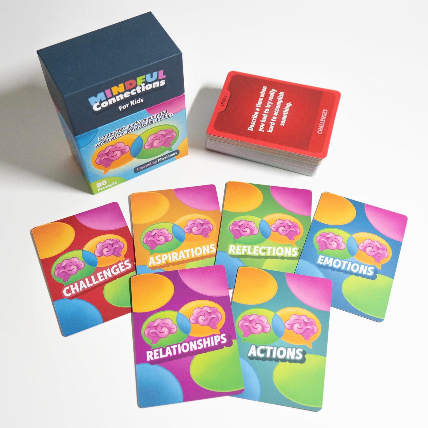Mindful Connections for Kids – 80 Fun Conversation and Activity Cards to Build Emotional Intelligence and Social Skills, Created by Doctors, Ideal for Families, Therapists, and Classrooms, Ages 5+