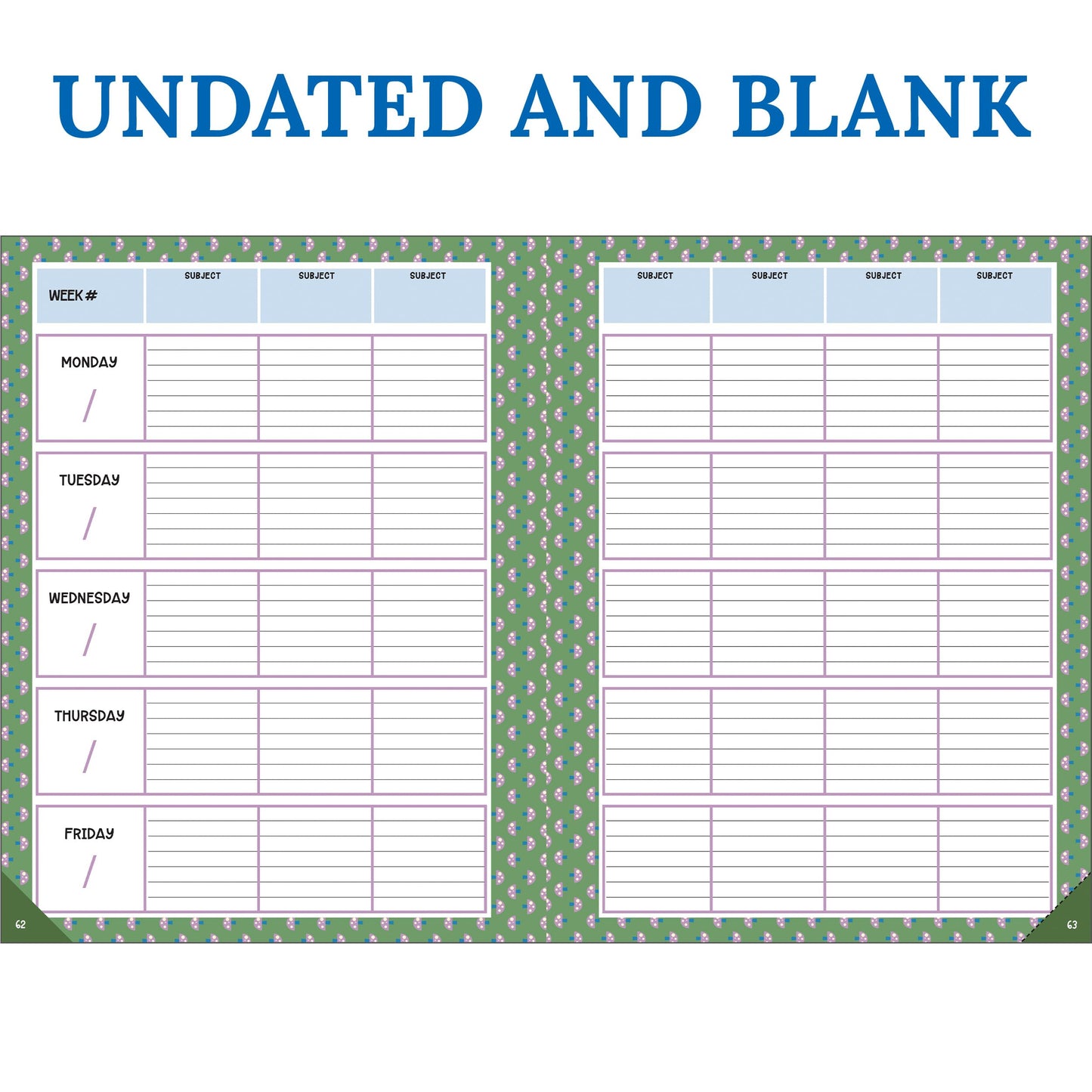 Carson Dellosa Education Fairy Tale Forest Teacher Planner, Undated 8"x11" Lesson Plan Book With Stickers, Class Schedule, Weekly Calendar, Classroom Must Haves, Homeschool Essentials, School Supplies