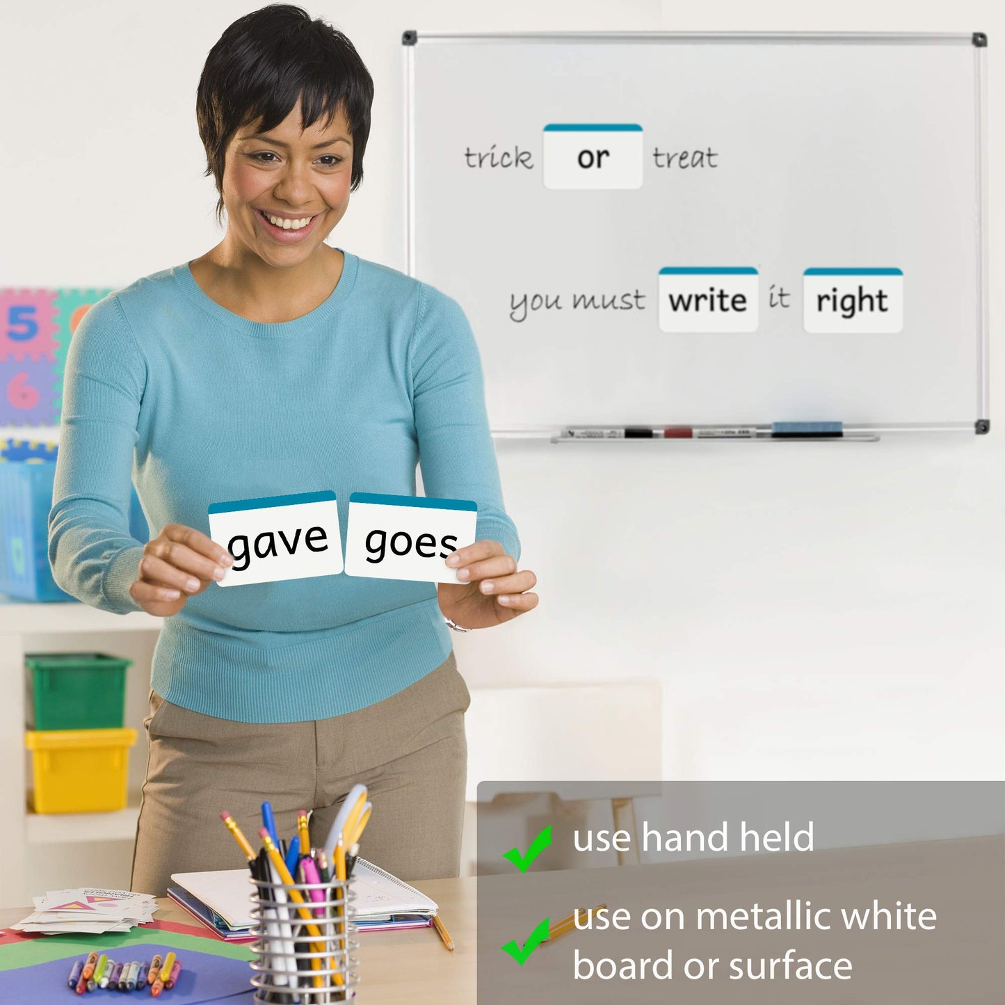 Attractivia 2nd Grade Sight Words Magnetic Flash Cards(Second Grade) - 46 Sturdy Large Dolch Cards for Literacy of Beginning Readers, Homeschool, Teachers and ESL