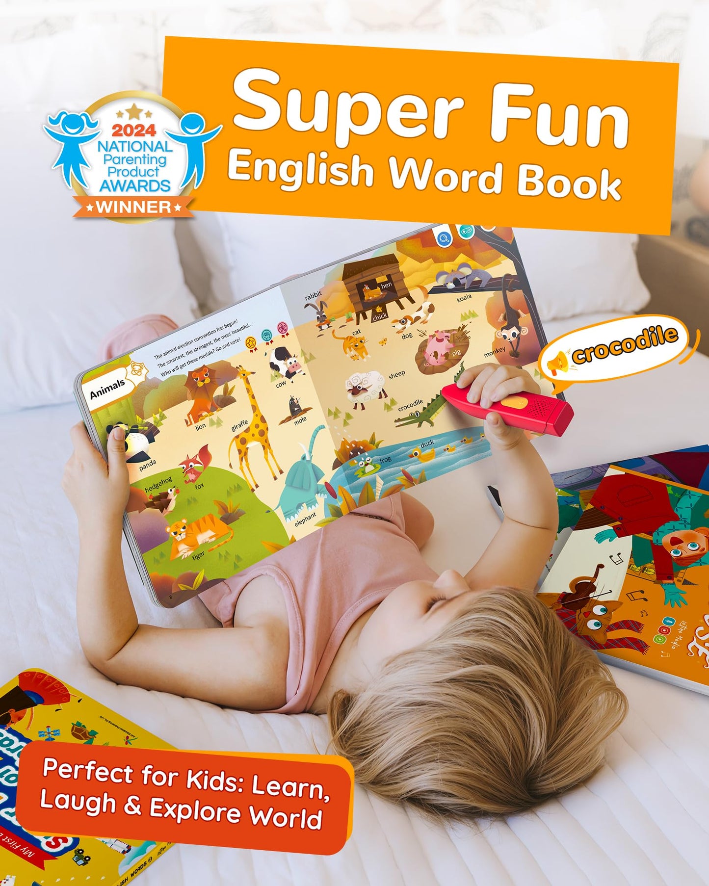 KOKODI Talking Pen Books Sets, Autism Sensory Games, Interactive Audio Sound Books Kids Learning Electronic Toys for Toddlers Kids, Early Educational Gifts Birthday Gifts for Boys Girls Age 2 3 4 5