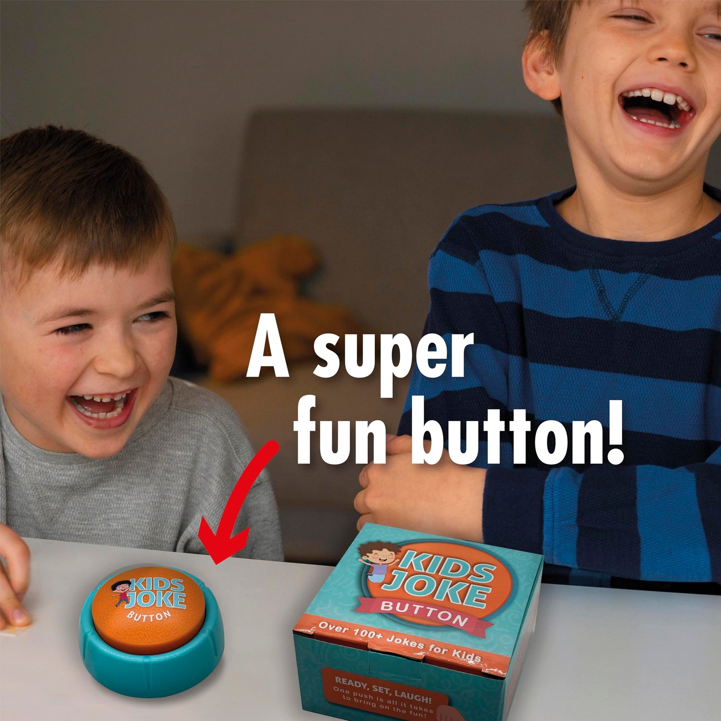 Kids Joke Talking Button with 100+ Silly Jokes | Funny Prank Gift For Children with Over 100 Family Friendly Jokes That The Whole Family Will Enjoy, Hilarious Gag Present