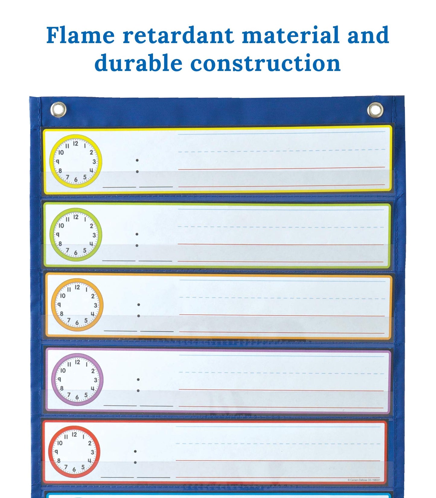 Carson Dellosa Daily Schedule Pocket Chart―Clock, Time, Subjects Scheduling Planner With Dry-Erase Cards, Classroom or Homeschool Learning (37.5" x 30")
